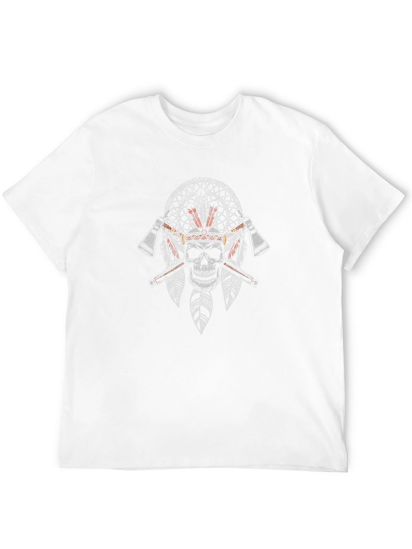 Native American Skull Graphic T-Shirt