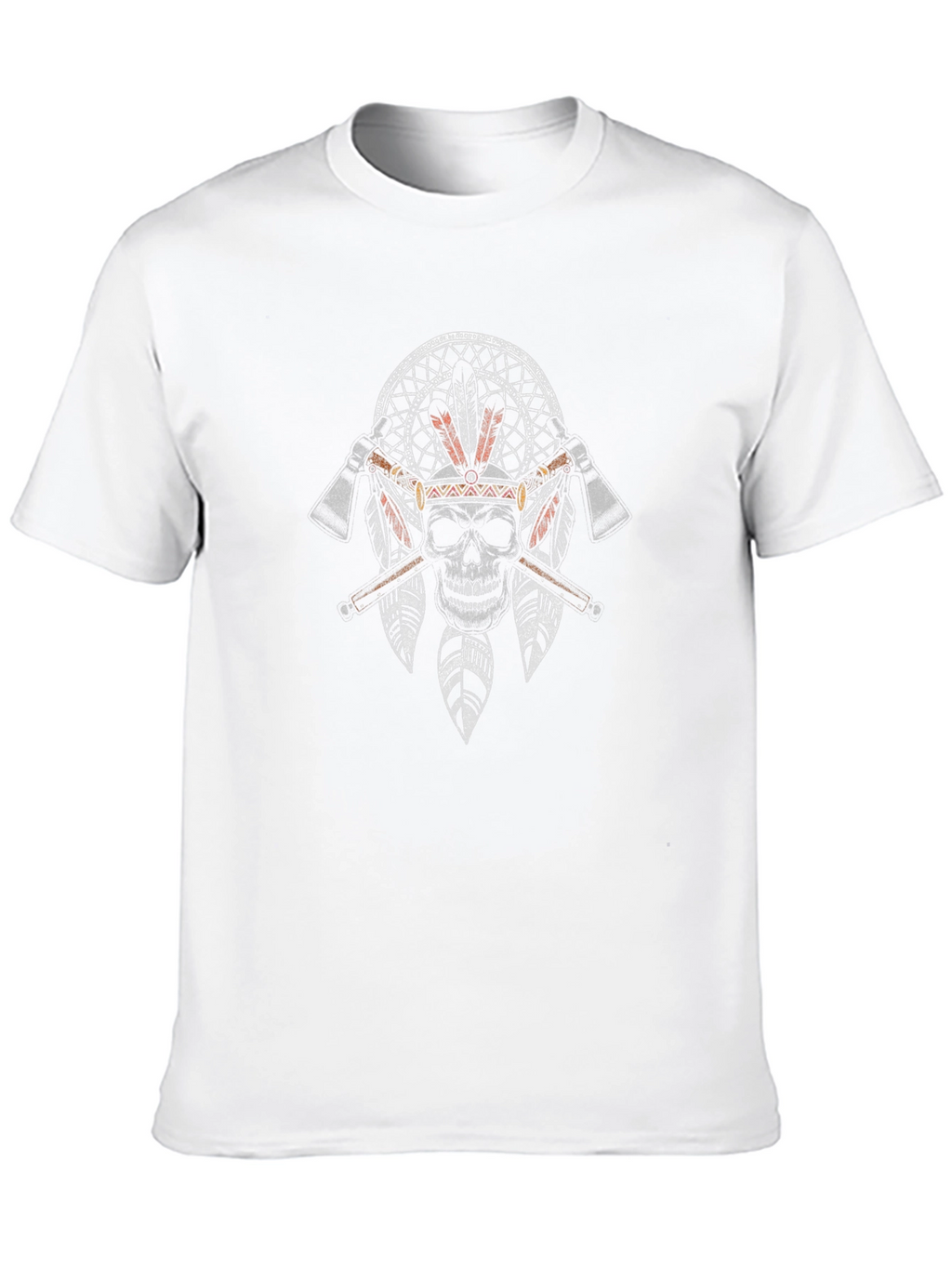 Native American Skull Graphic T-Shirt