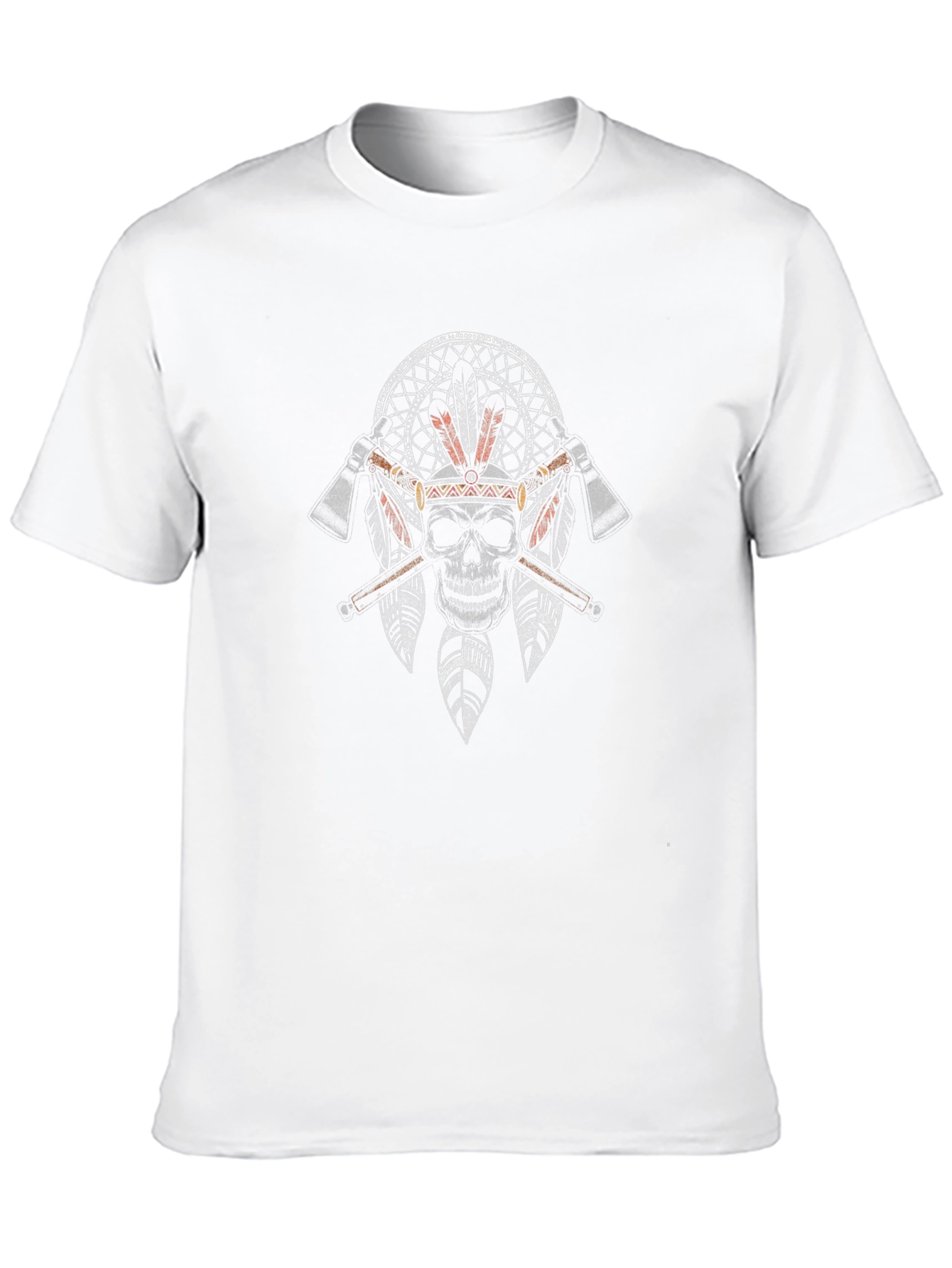 Native American Skull Graphic T-Shirt