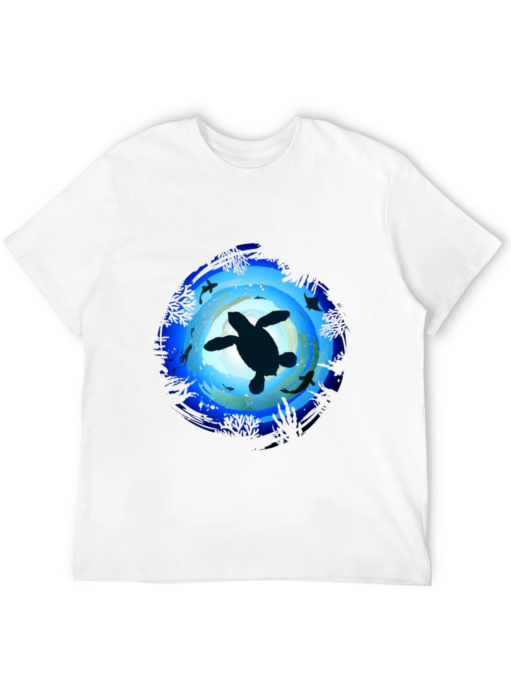 Ocean Turtle Graphic Tee - Mens Black T-Shirt