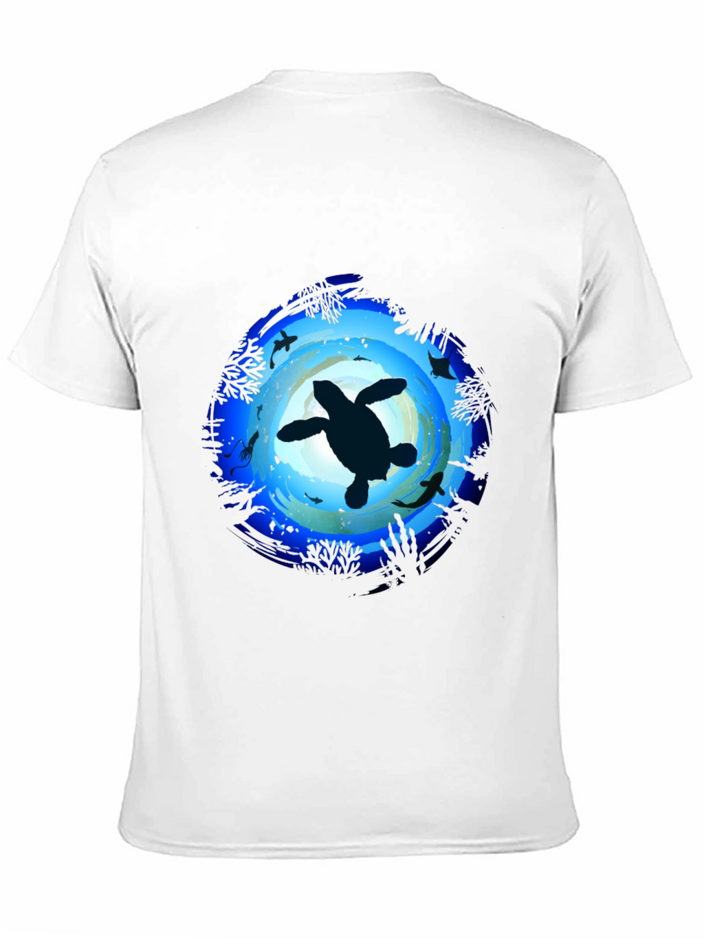Ocean Turtle Graphic Tee - Mens Black T-Shirt