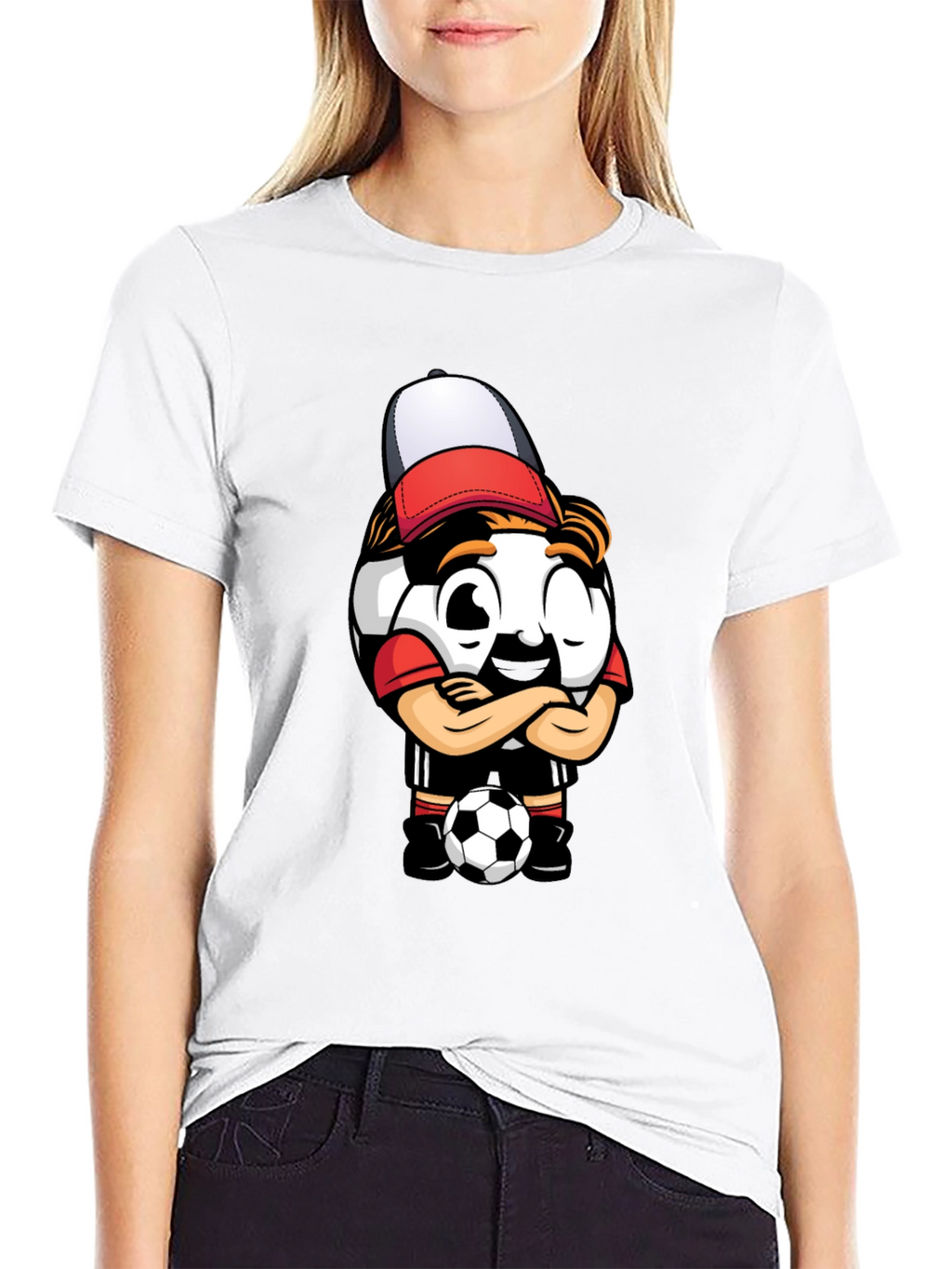 Soccer Ball Cartoon T-Shirt - Cool Graphic Tee