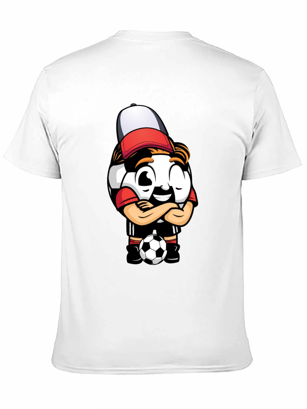 Soccer Ball Cartoon T-Shirt - Cool Graphic Tee