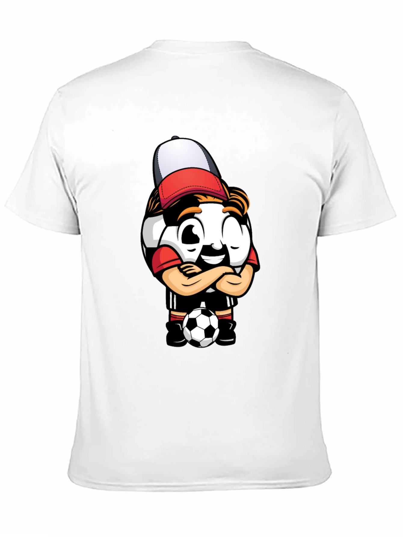 Soccer Ball Cartoon T-Shirt - Cool Graphic Tee