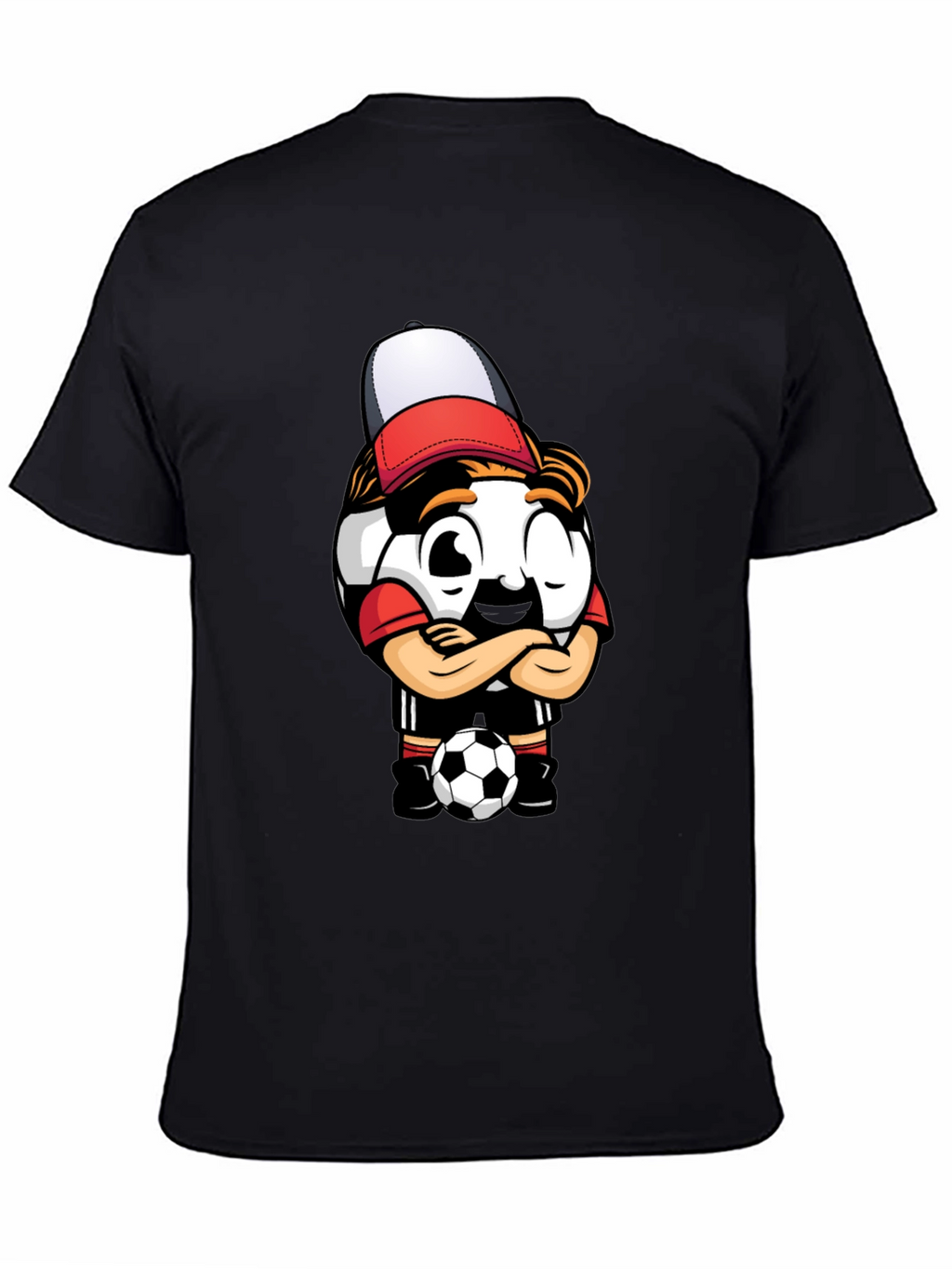 Soccer Ball Cartoon T-Shirt - Cool Graphic Tee