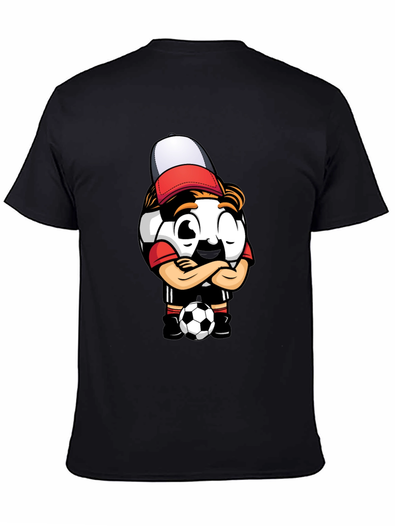 Soccer Ball Cartoon T-Shirt - Cool Graphic Tee
