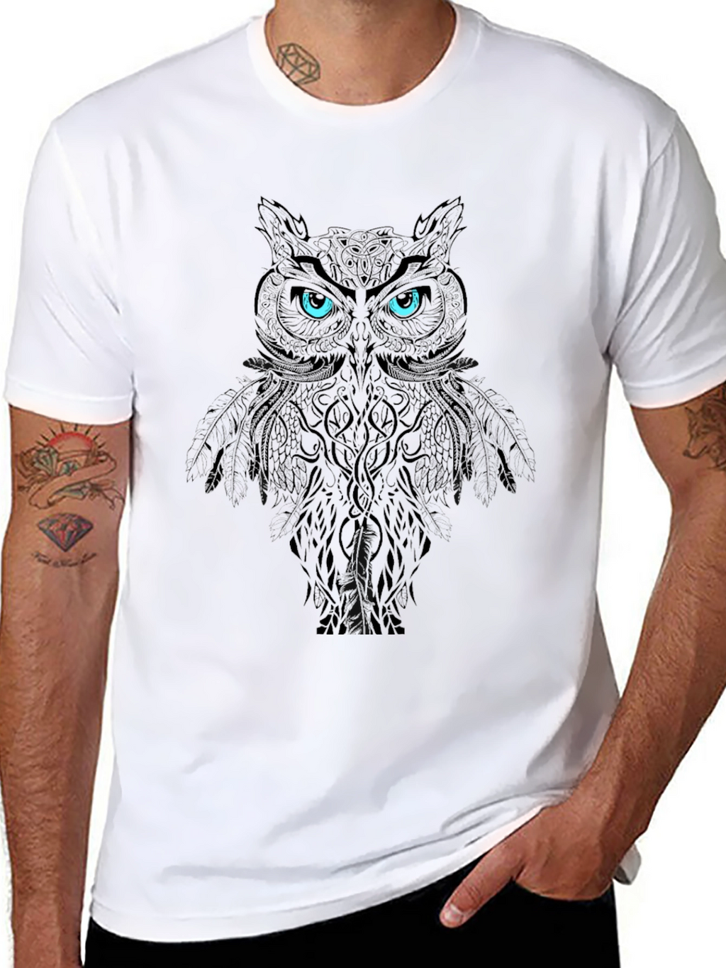 Mystic Owl Graphic T-Shirt - Cool Design
