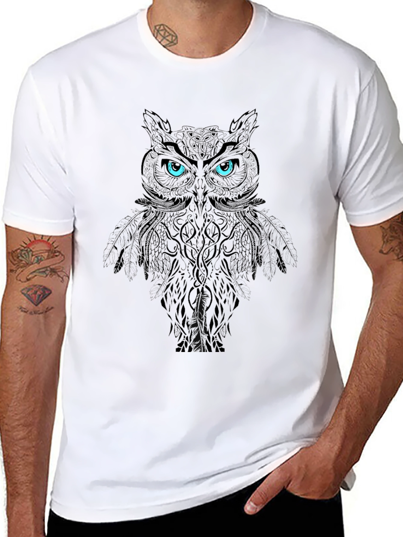 Mystic Owl Graphic T-Shirt - Cool Design
