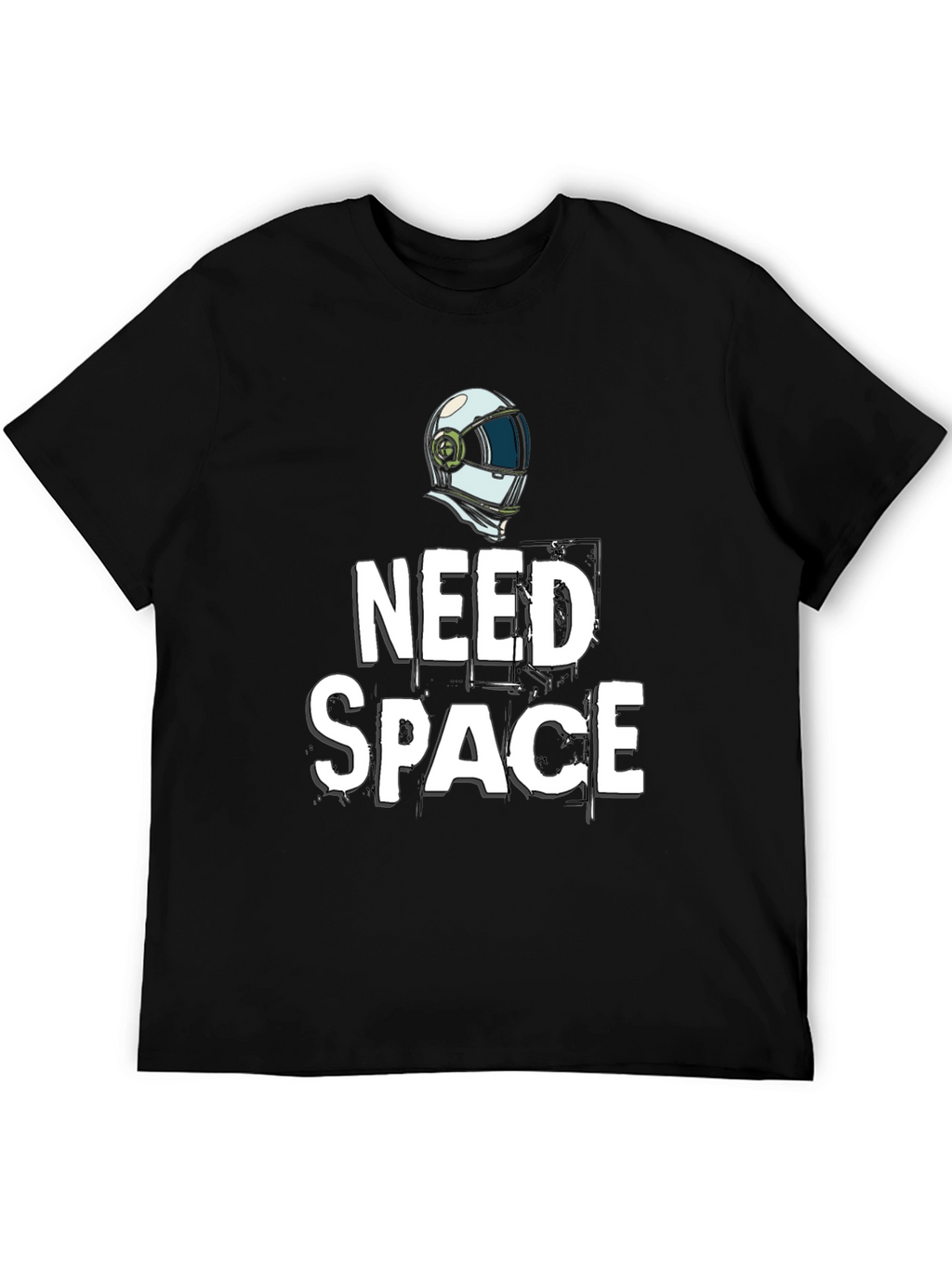 Need Space T-Shirt: Biker Helmet Graphic Tee