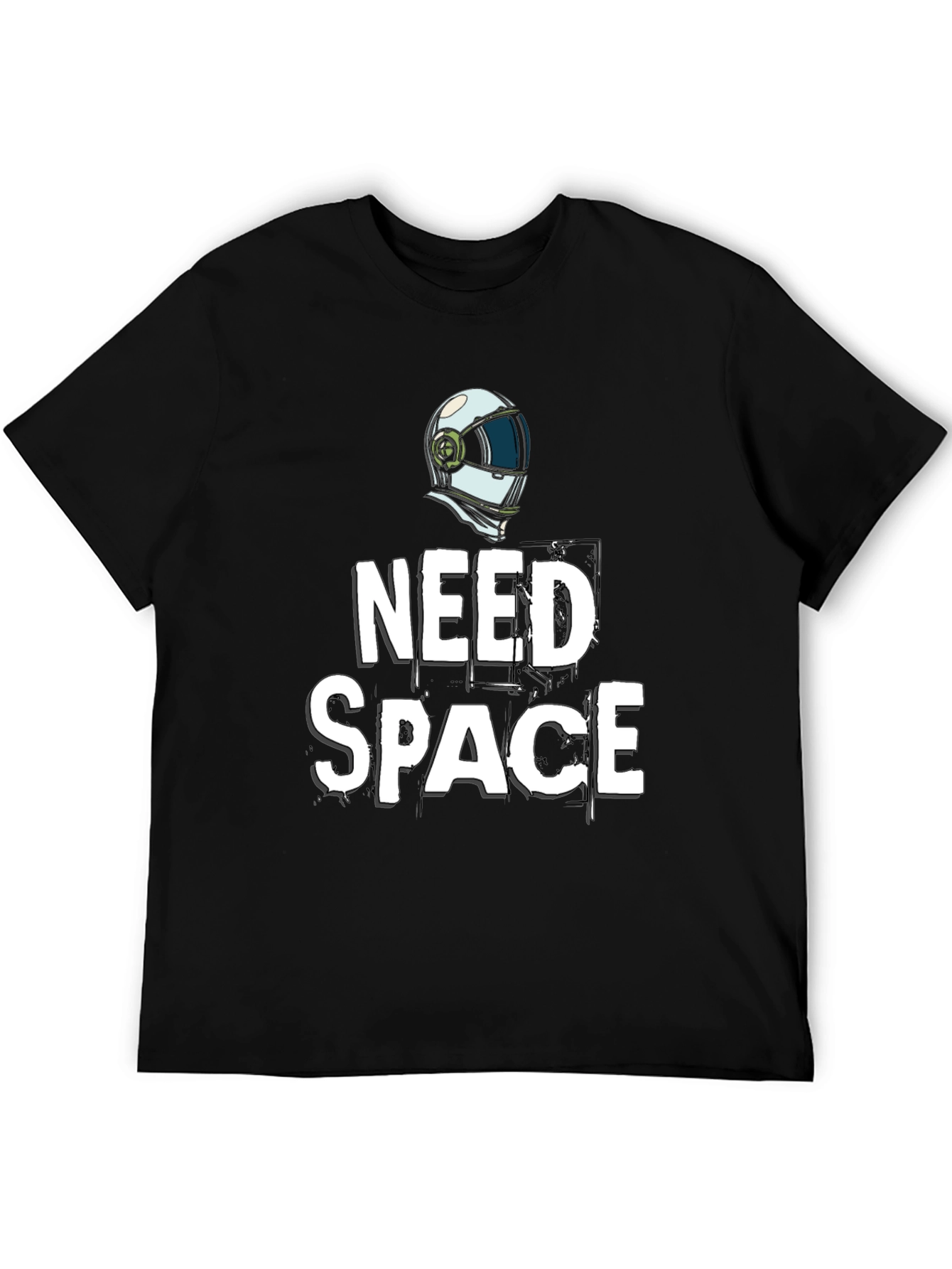 Need Space T-Shirt: Biker Helmet Graphic Tee