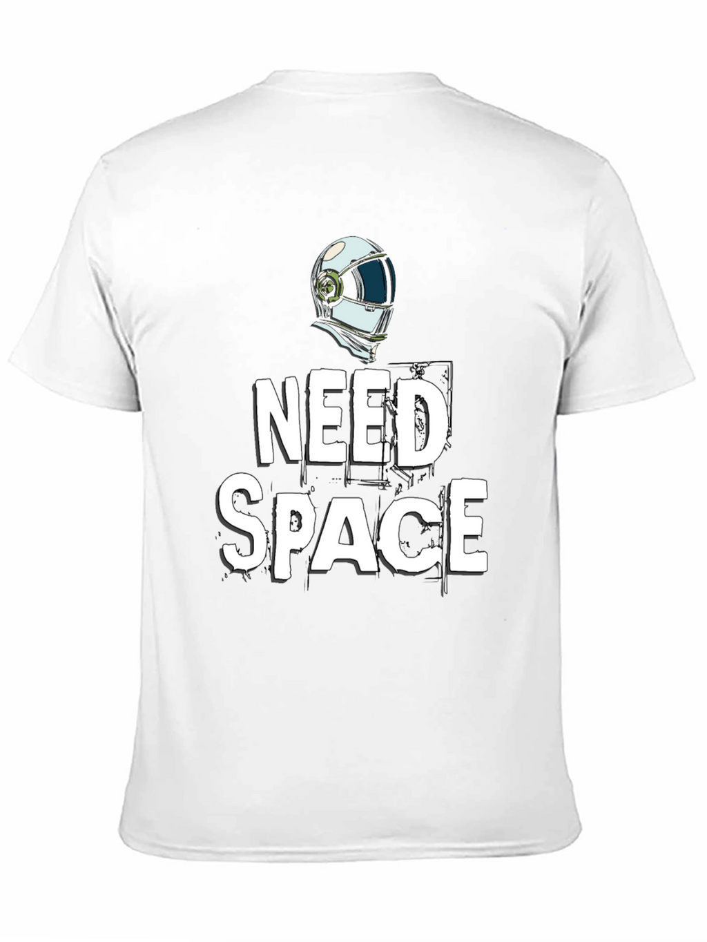 Need Space T-Shirt: Biker Helmet Graphic Tee