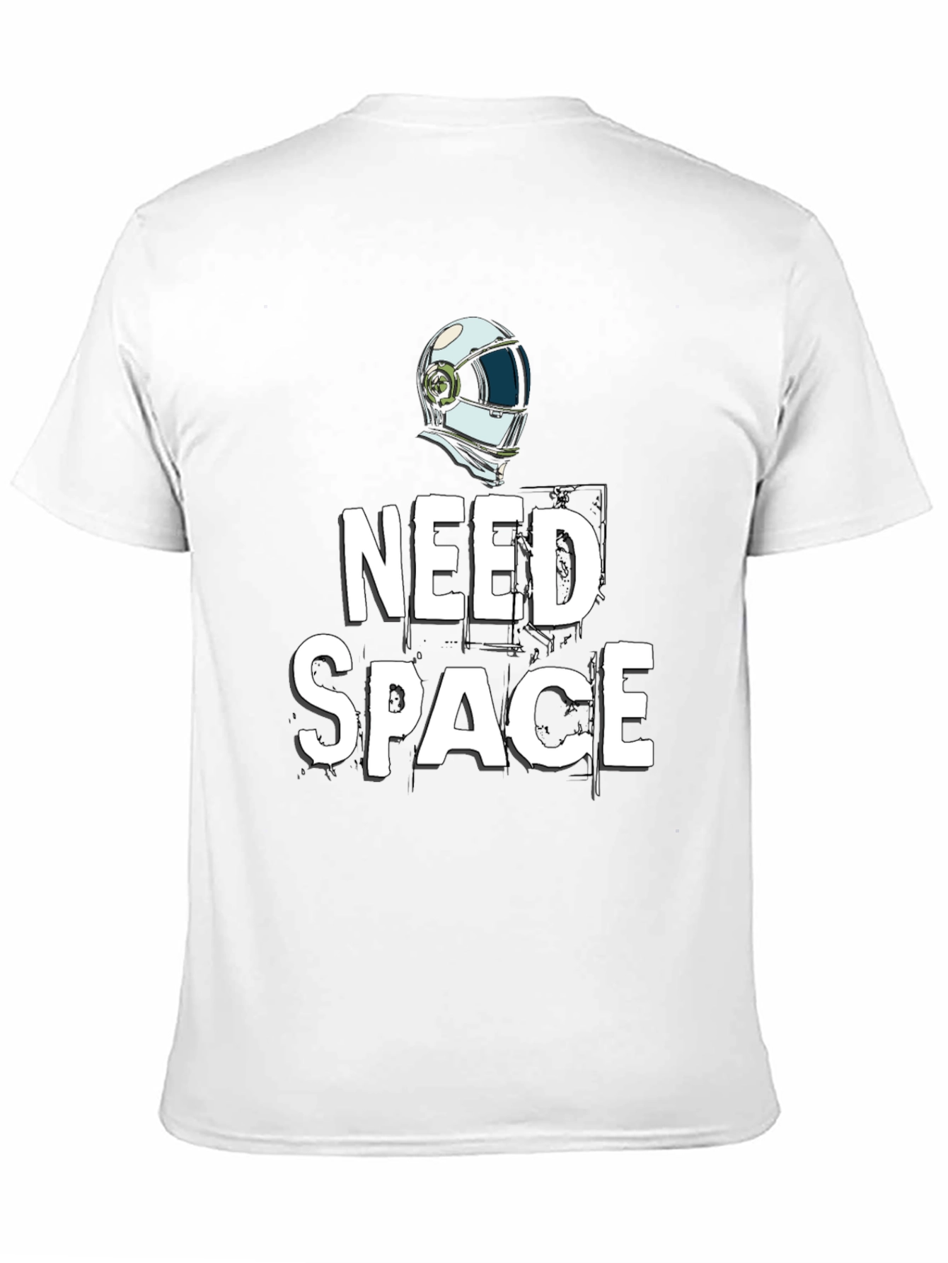 Need Space T-Shirt: Biker Helmet Graphic Tee