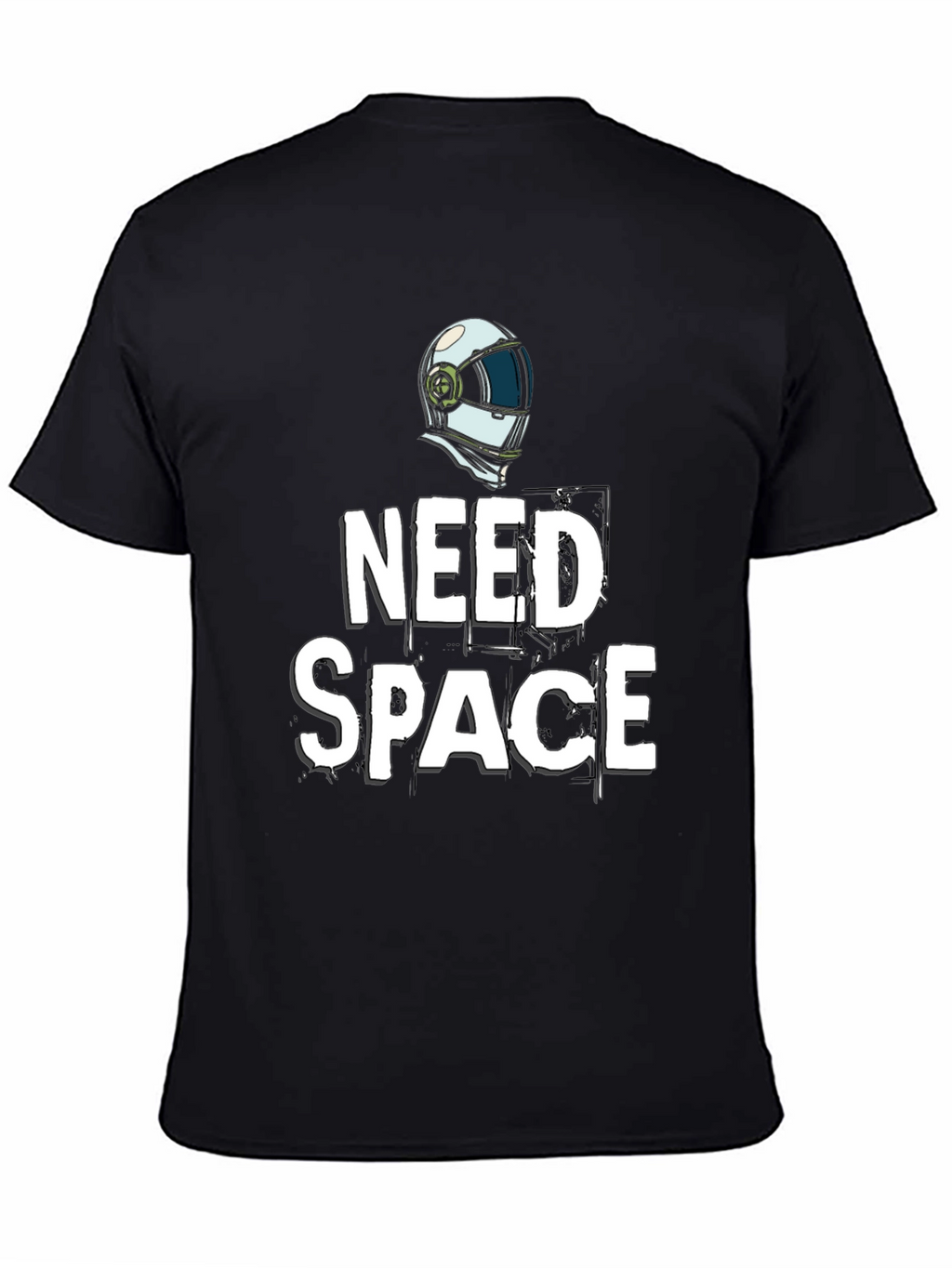 Need Space T-Shirt: Biker Helmet Graphic Tee