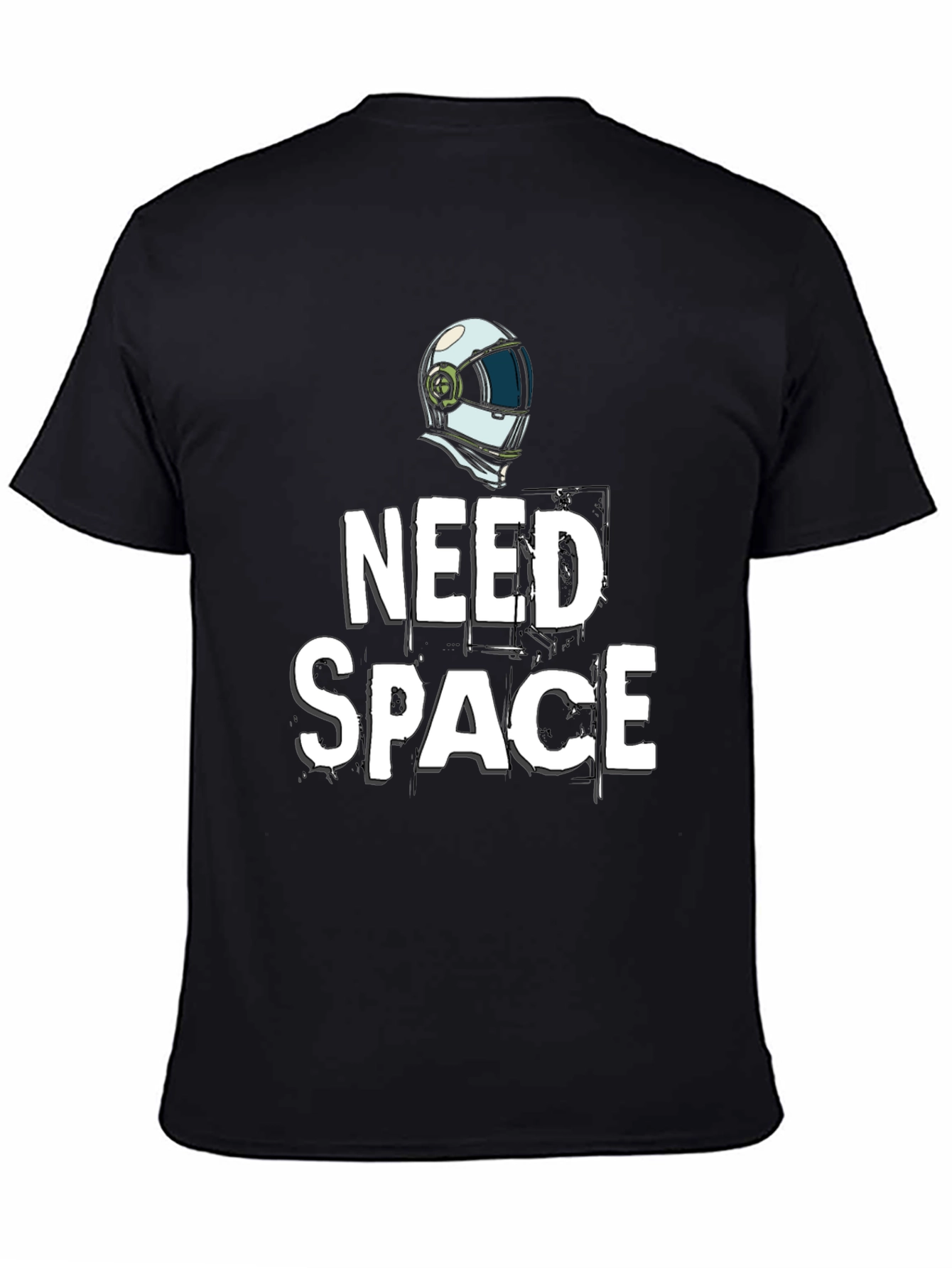 Need Space T-Shirt: Biker Helmet Graphic Tee