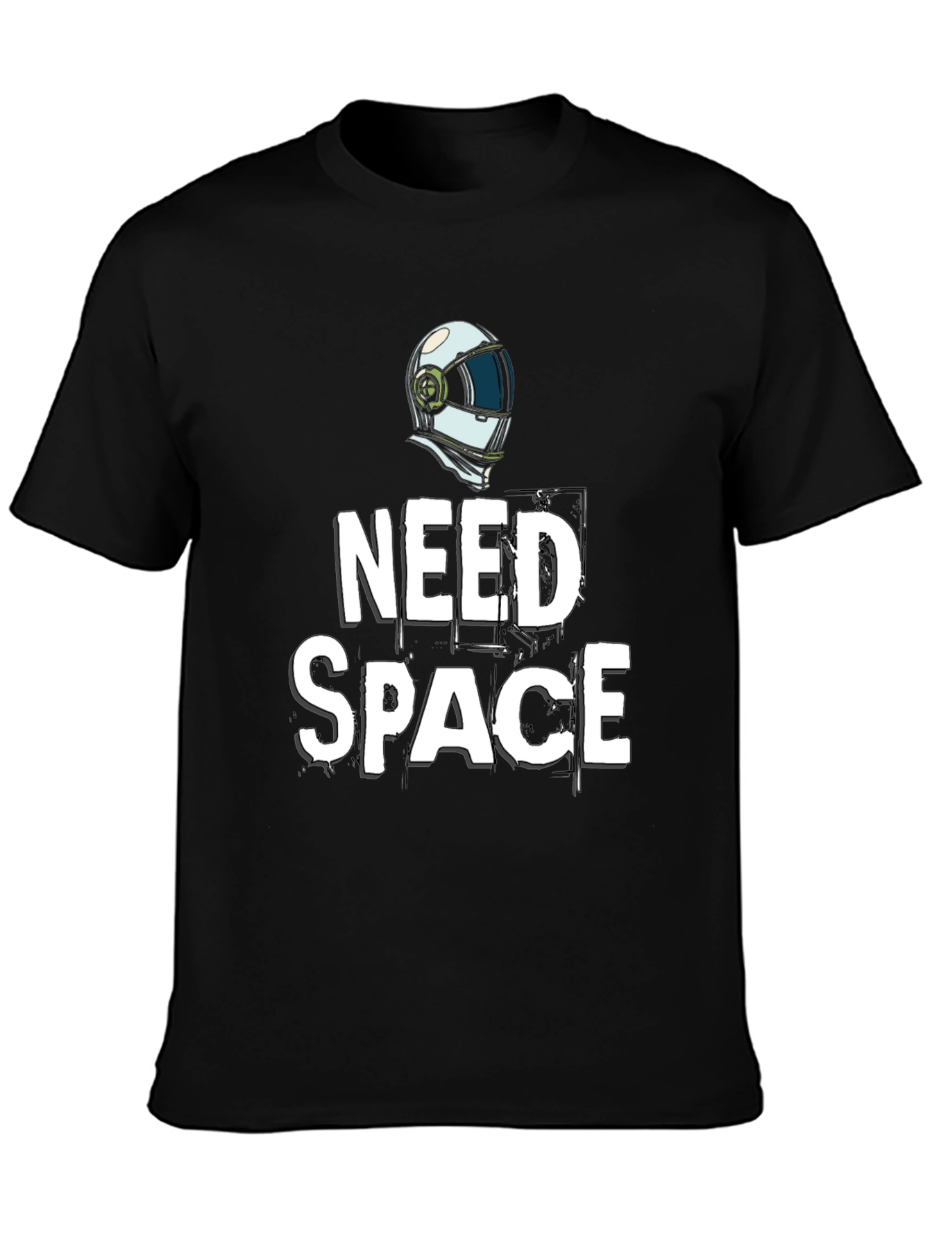 Need Space T-Shirt: Biker Helmet Graphic Tee