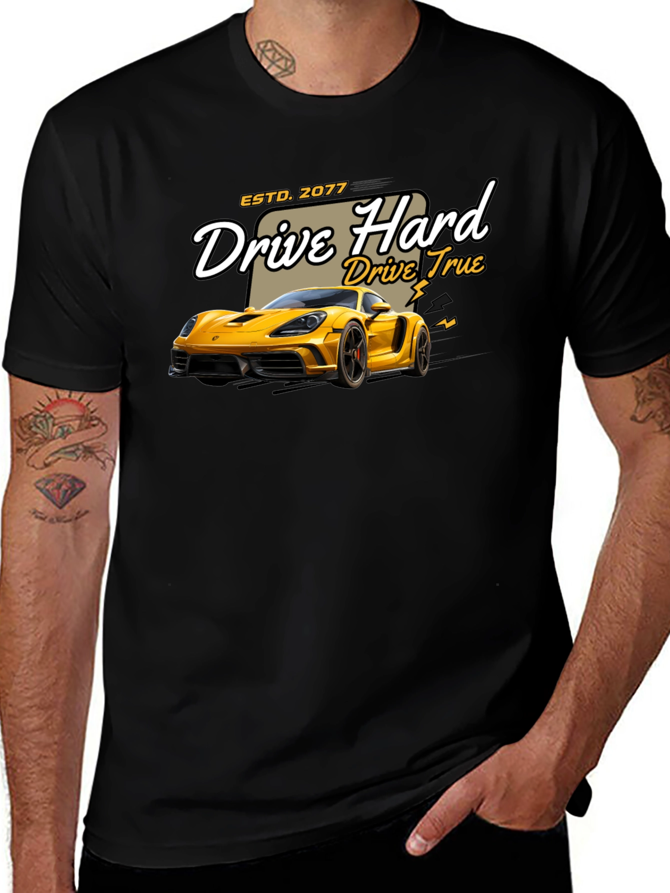 Drive Hard T-Shirt - Car Graphic Tee