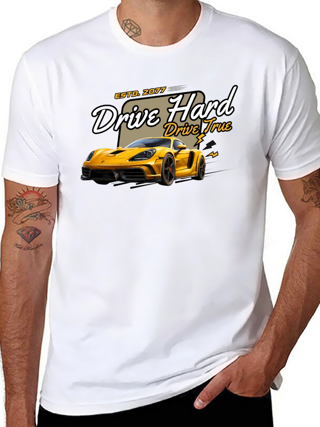Drive Hard T-Shirt - Car Graphic Tee