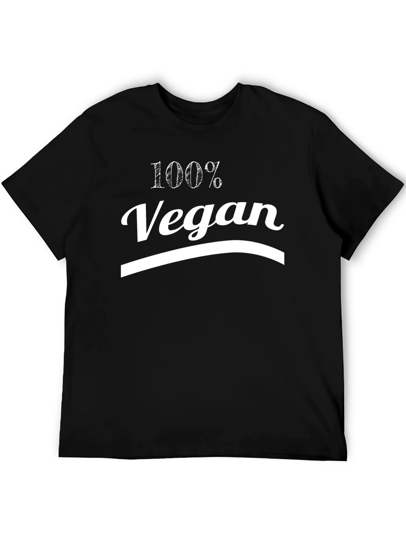 100% Vegan Black T-Shirt - Ethical & Stylish