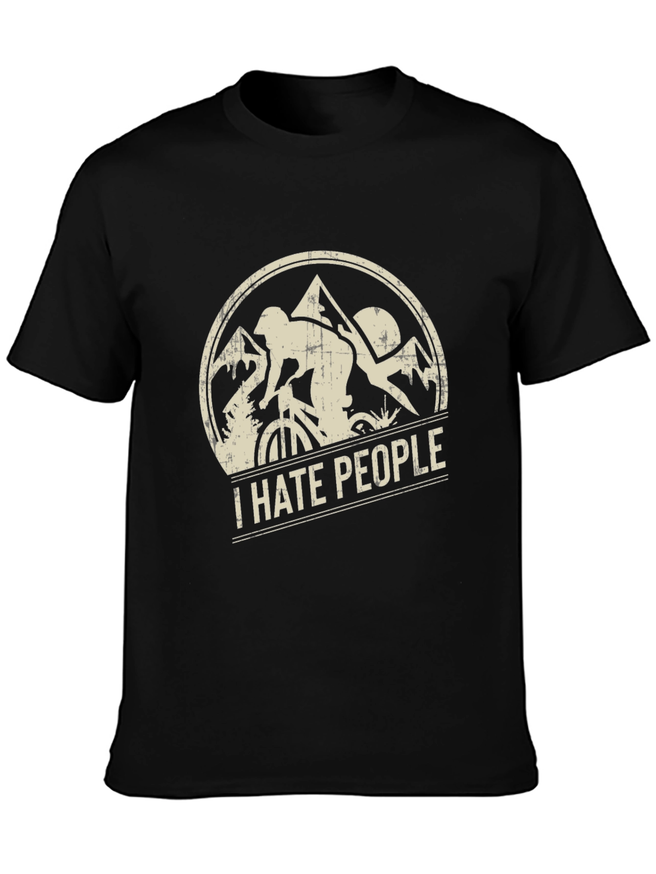 I Hate People Mountain Biking T-Shirt