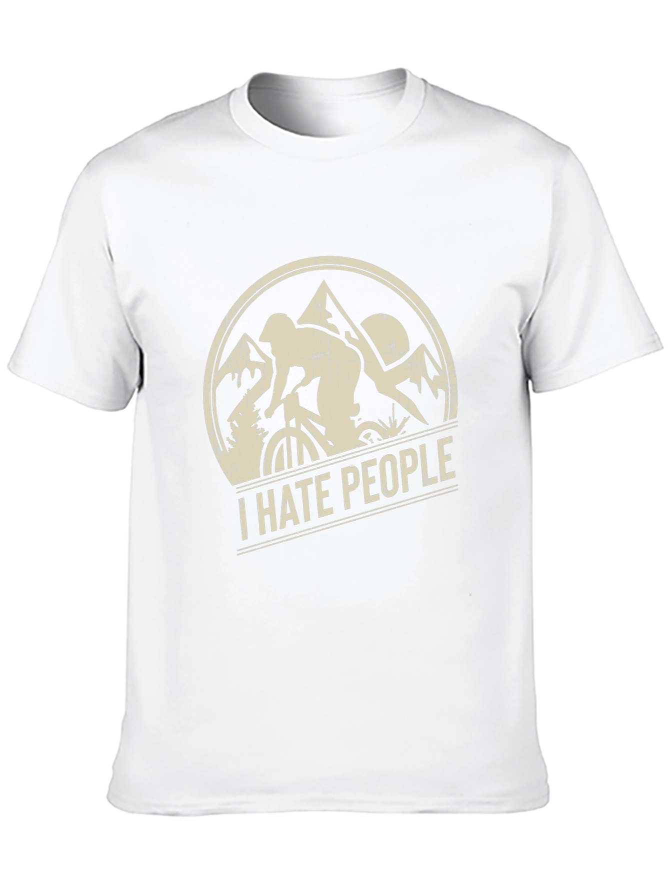 I Hate People Mountain Biking T-Shirt
