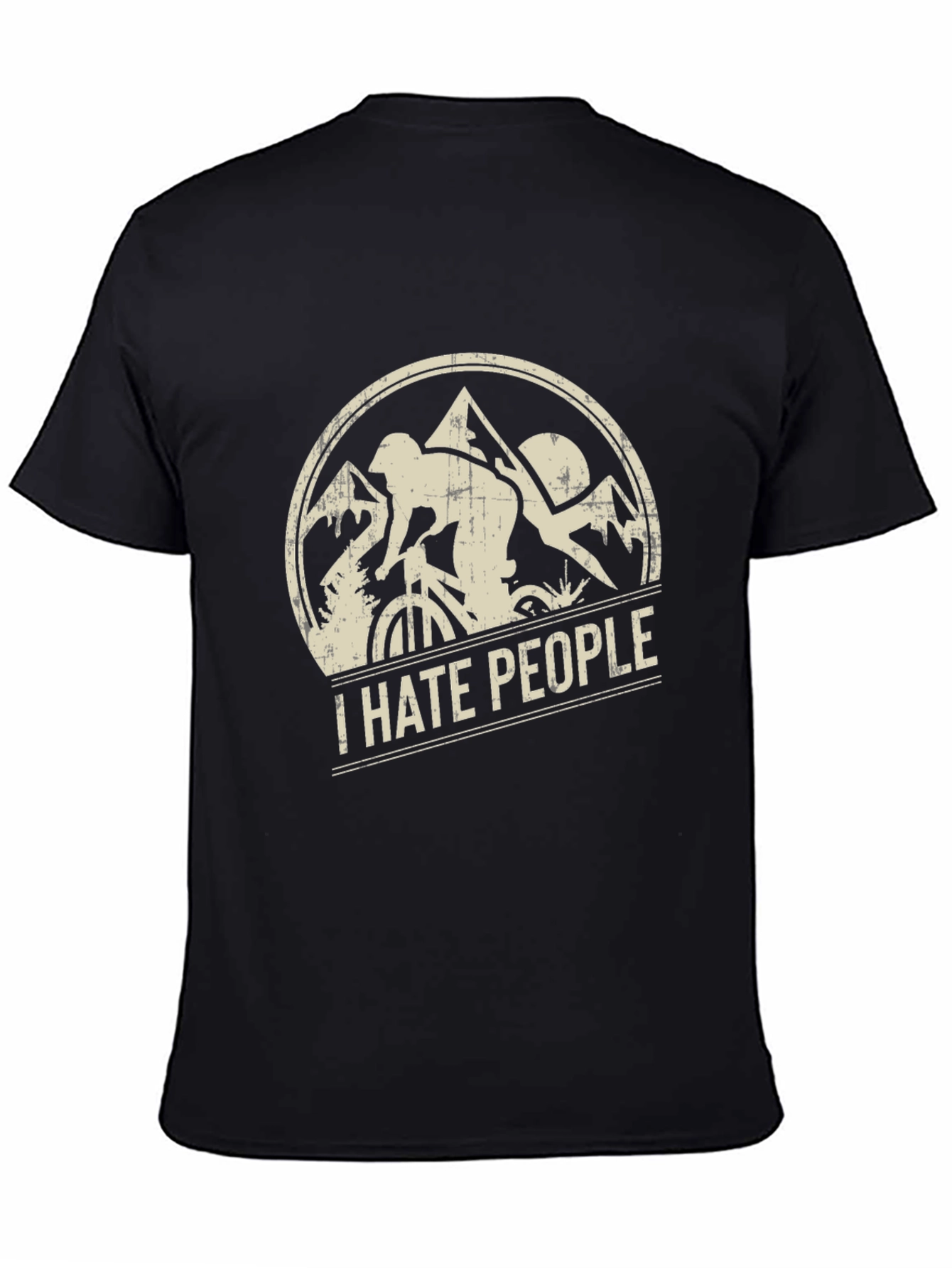 I Hate People Mountain Biking T-Shirt