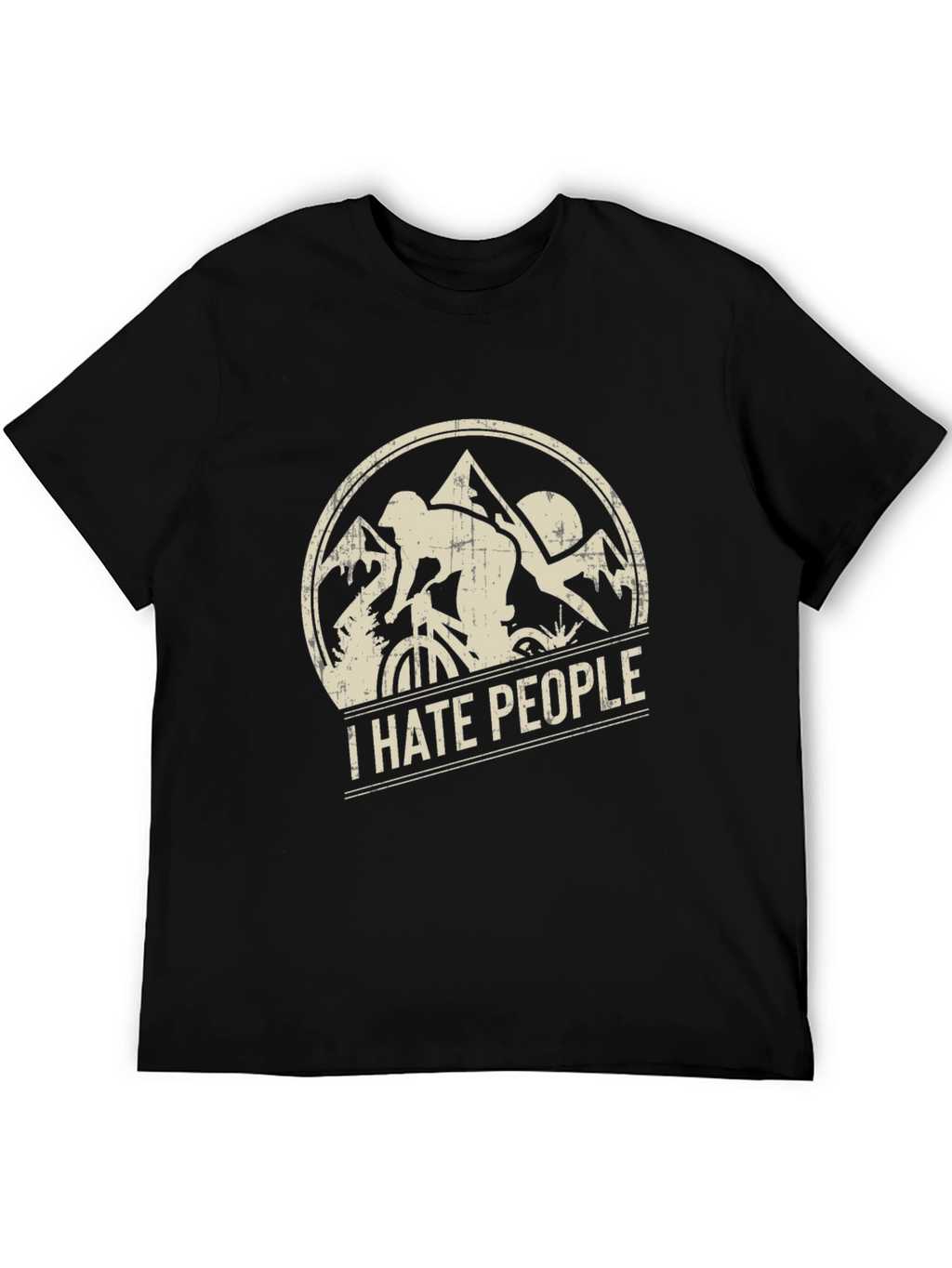 I Hate People Mountain Biking T-Shirt