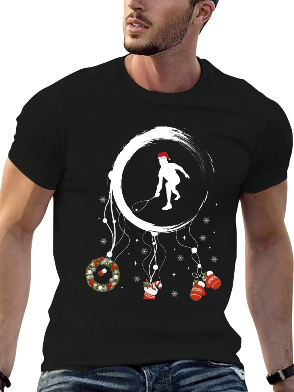 Holiday Squash Player Graphic Tee