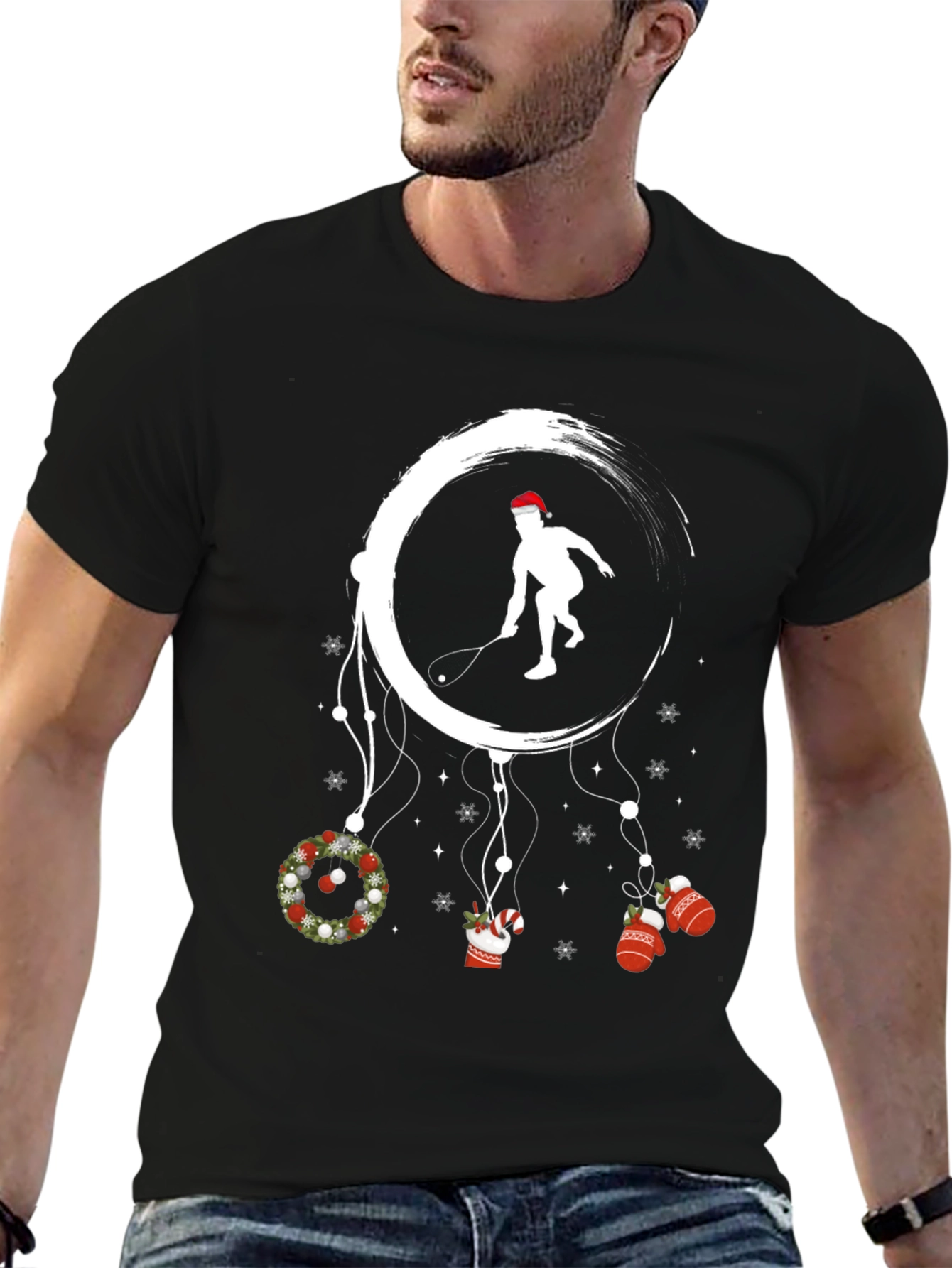 Holiday Squash Player Graphic Tee