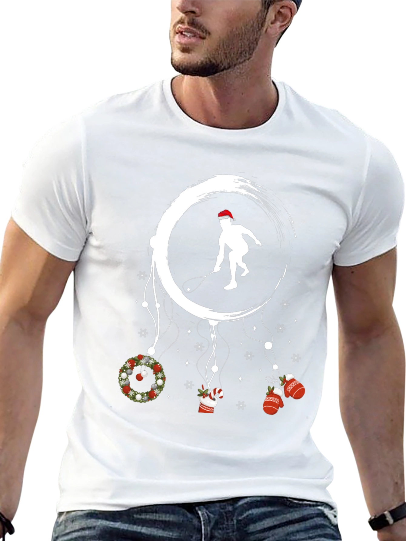Holiday Squash Player Graphic Tee