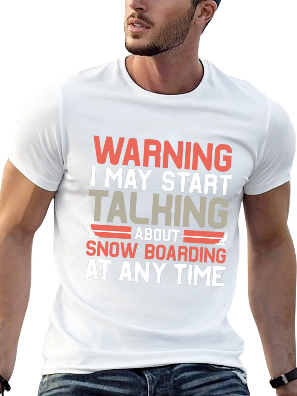 Warning Snowboarding T-Shirt