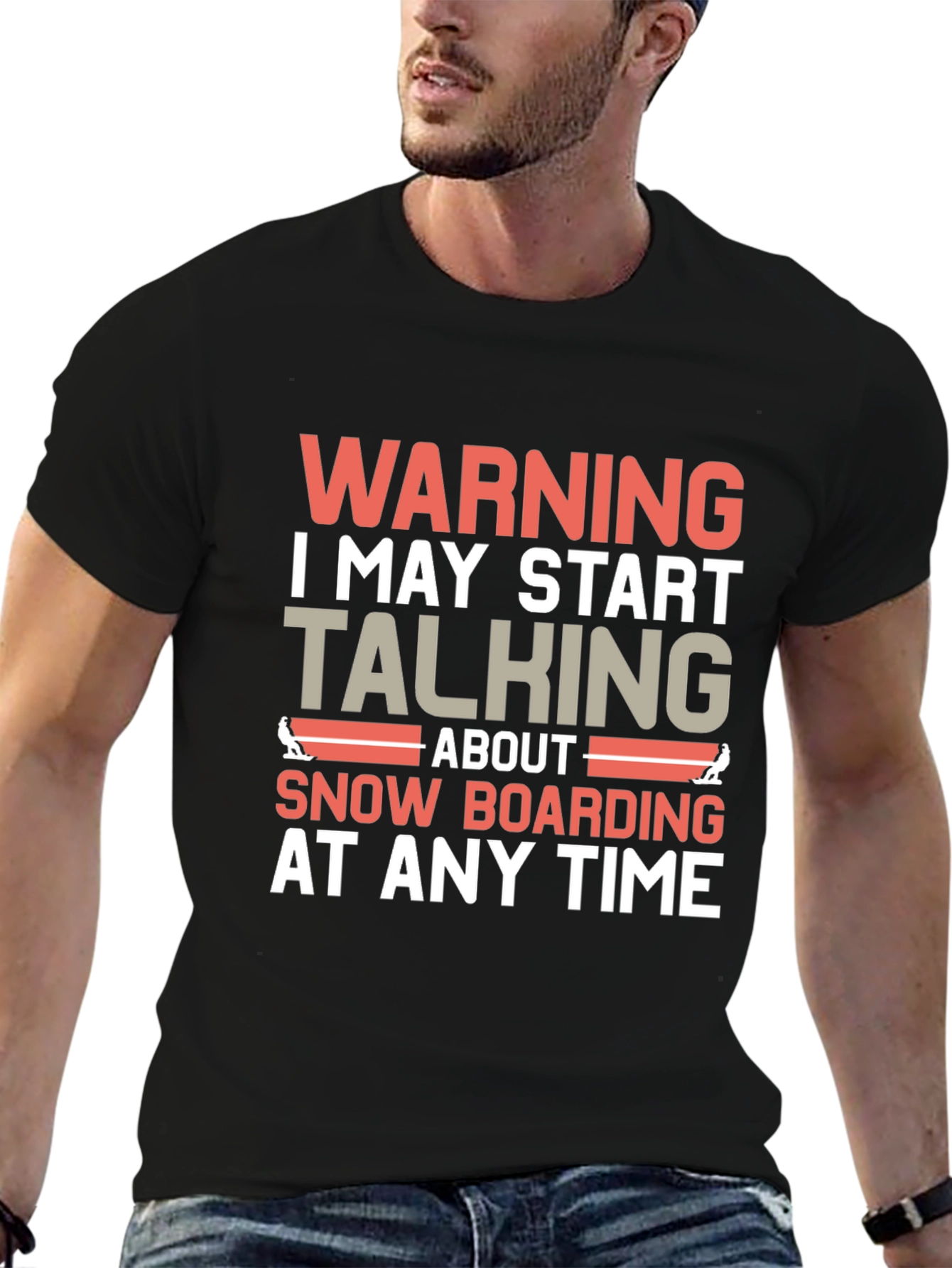 Warning Snowboarding T-Shirt