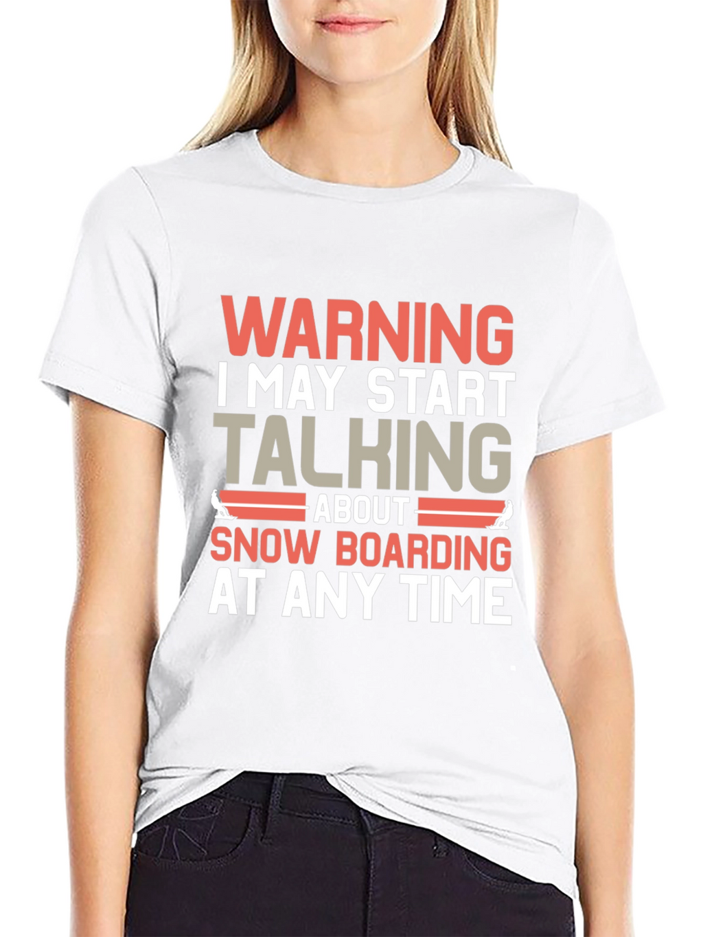 Warning Snowboarding T-Shirt