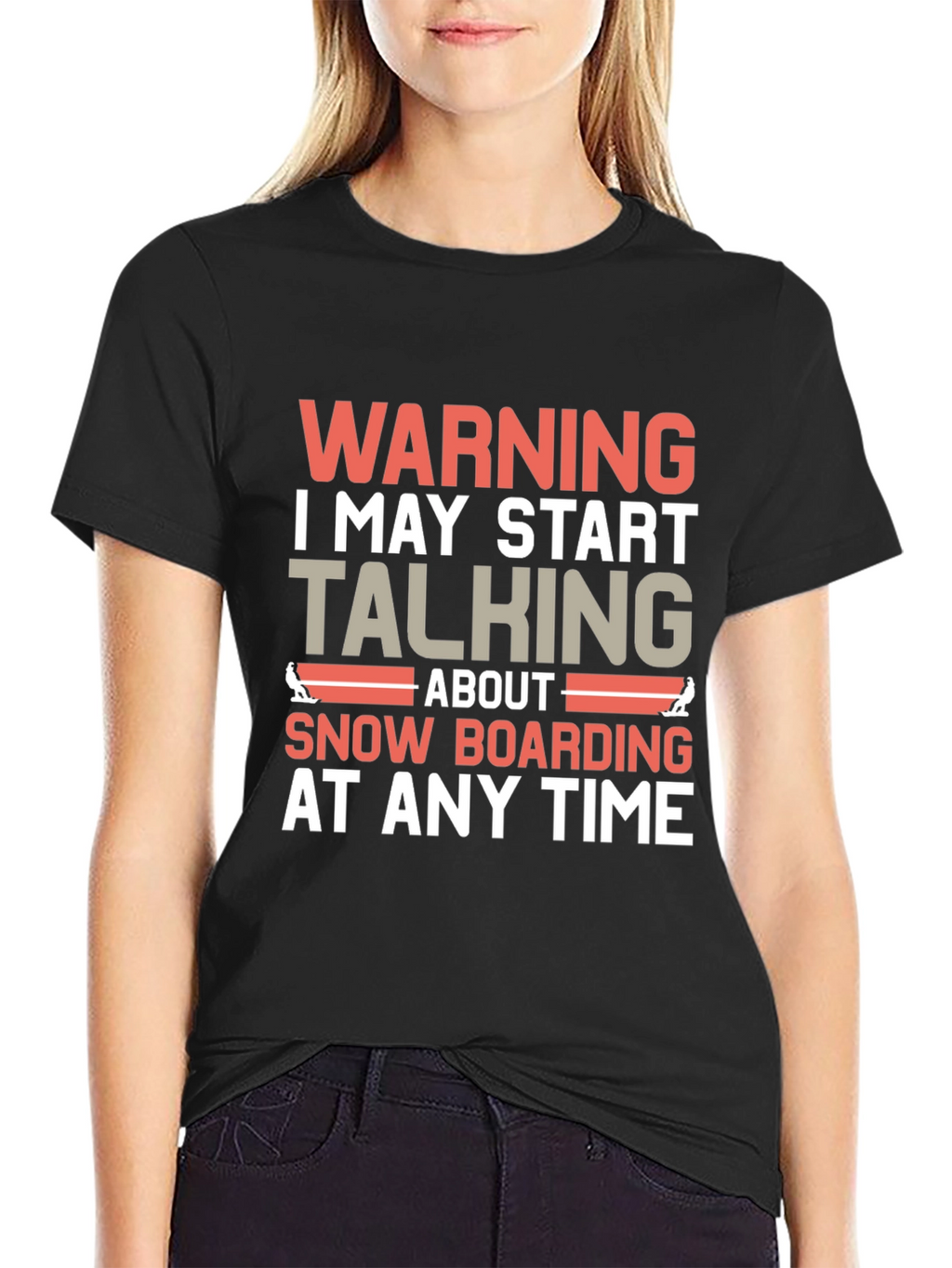Warning Snowboarding T-Shirt