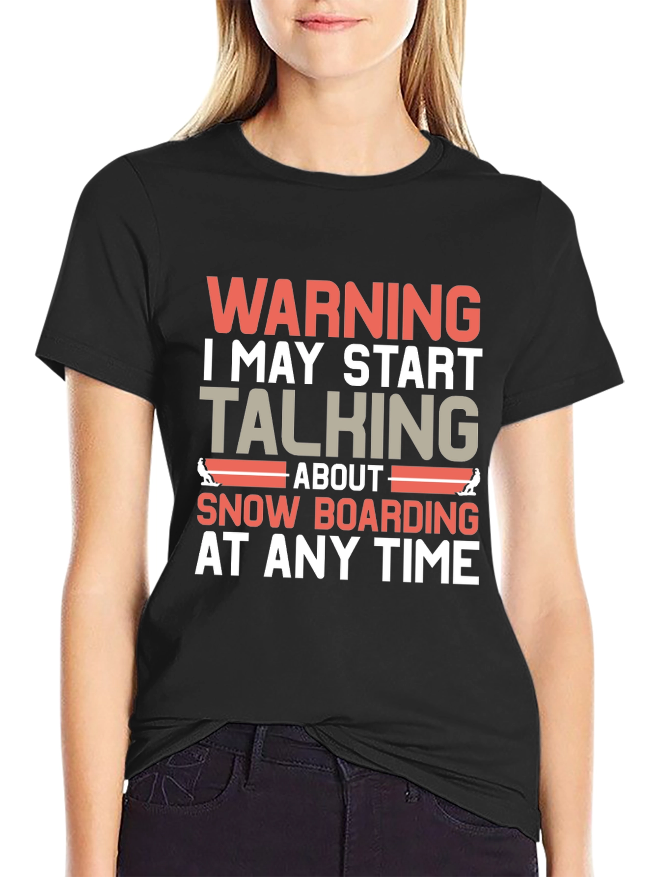 Warning Snowboarding T-Shirt