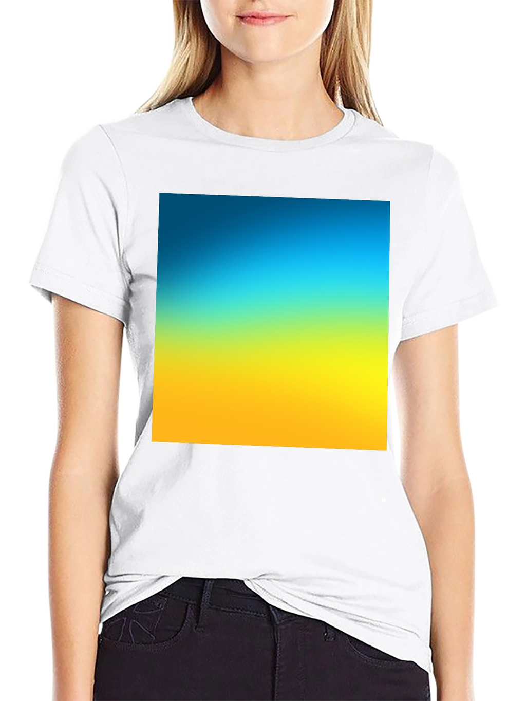 Gradient Tee - Blue to Yellow Fade
