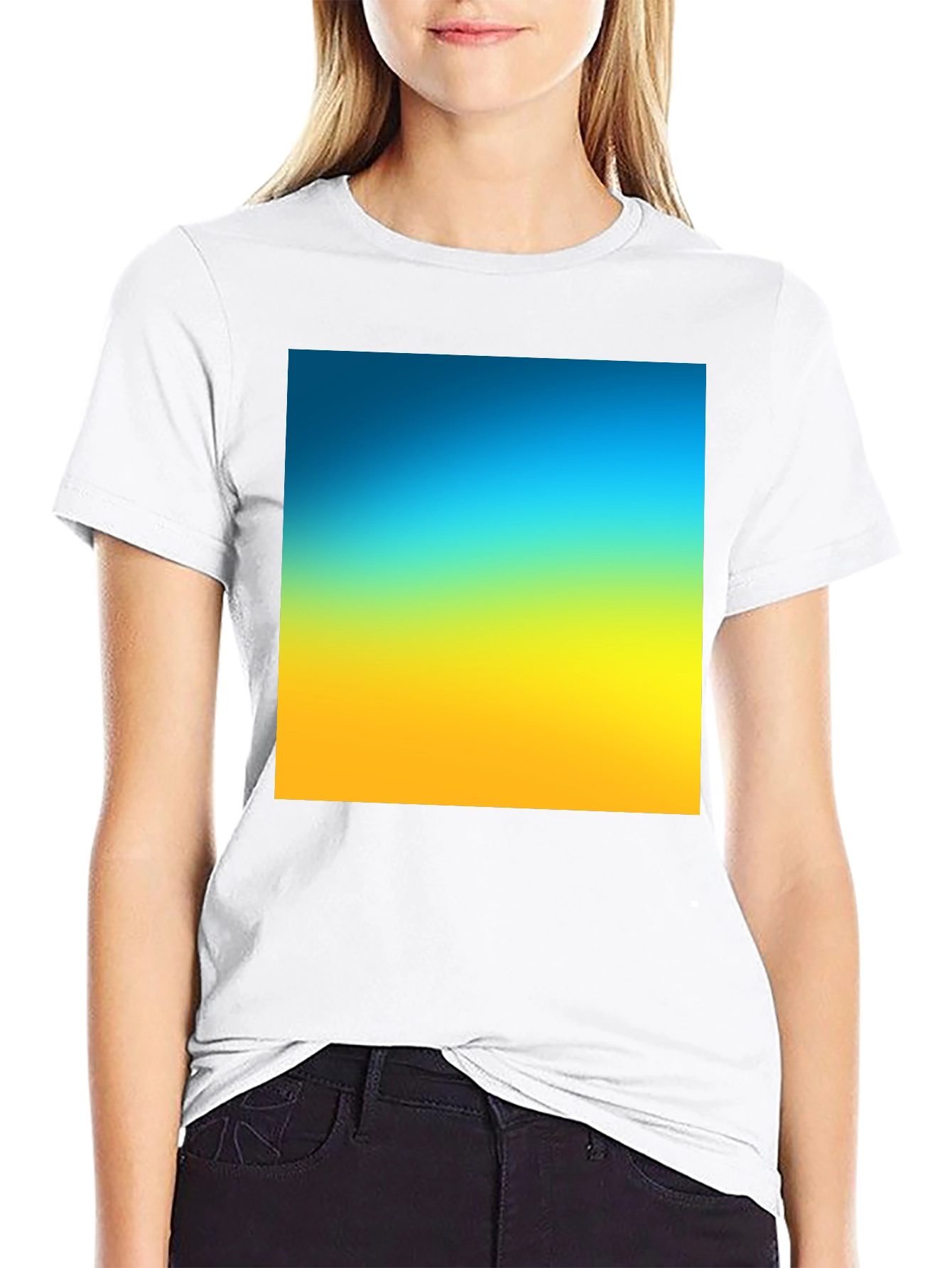 Gradient Tee - Blue to Yellow Fade