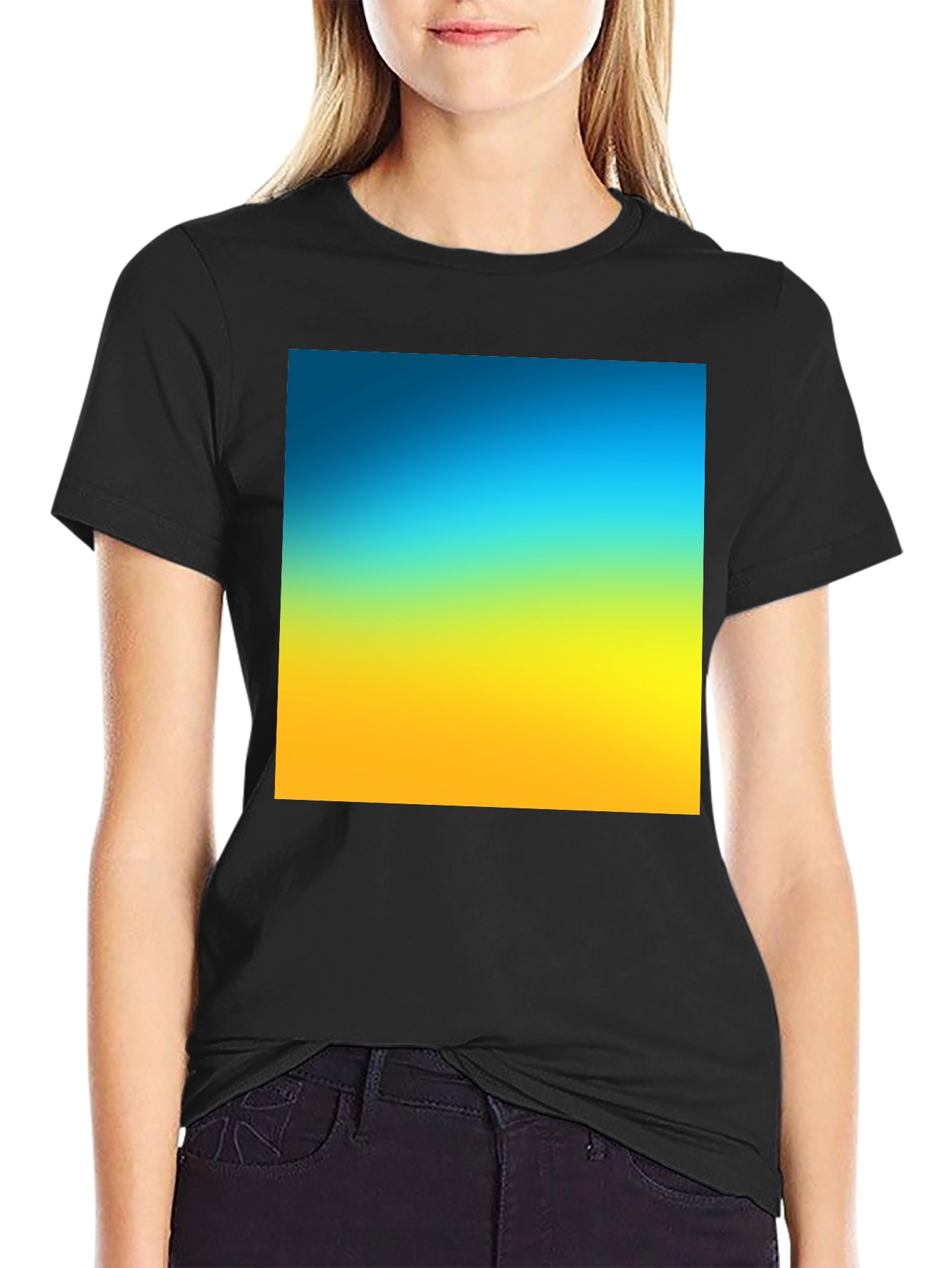 Gradient Tee - Blue to Yellow Fade