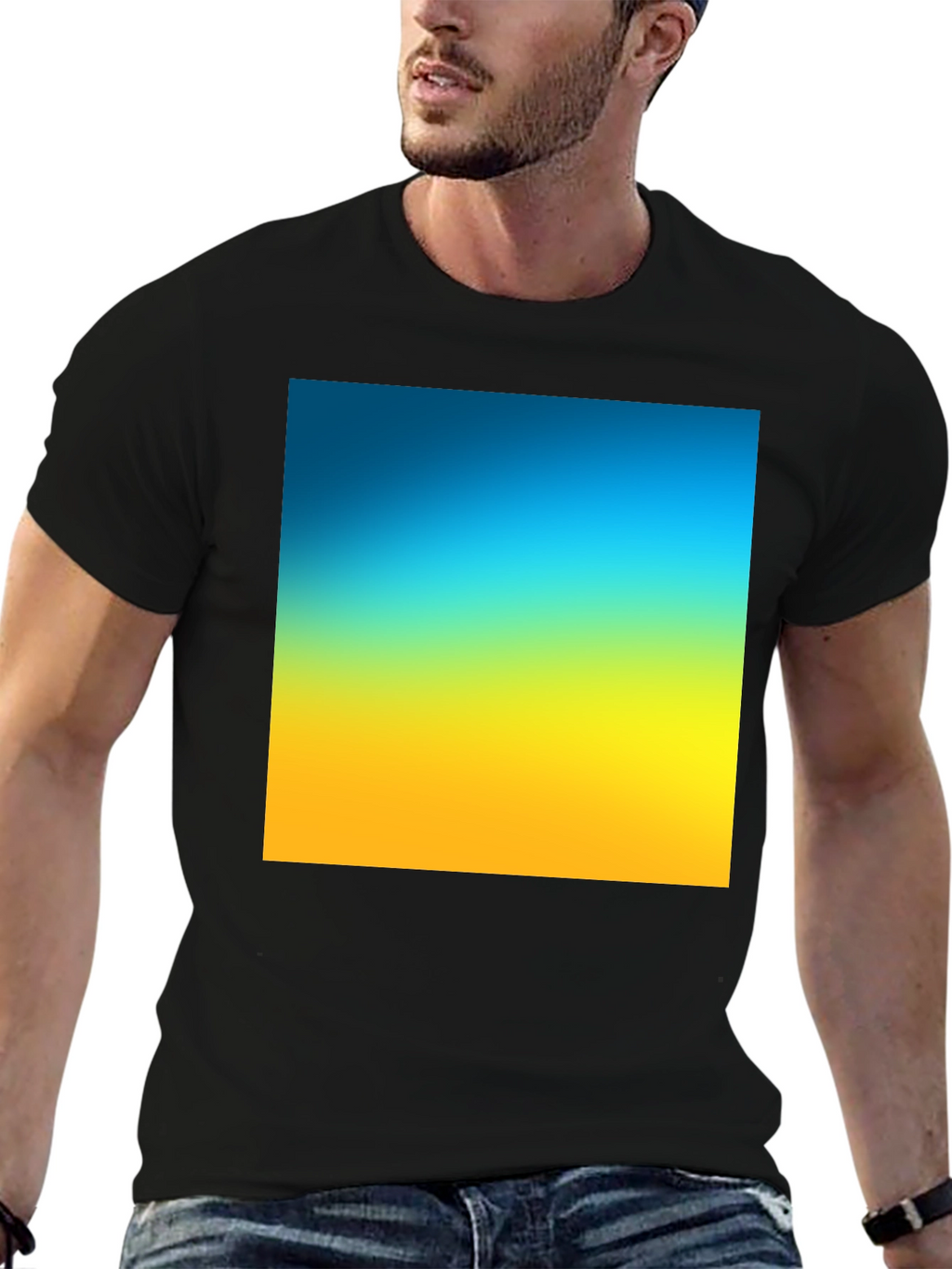 Gradient Tee - Blue to Yellow Fade