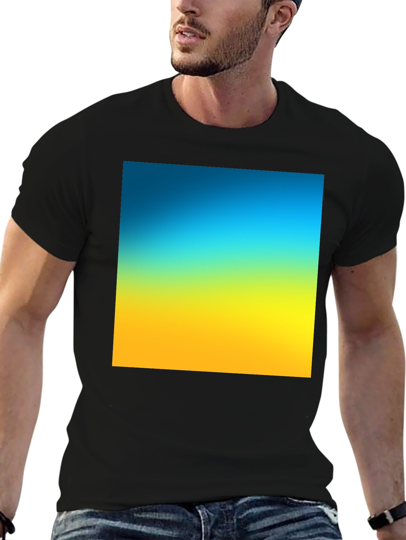 Gradient Tee - Blue to Yellow Fade