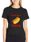 Hot Dog Eating Champion Graphic T-Shirt