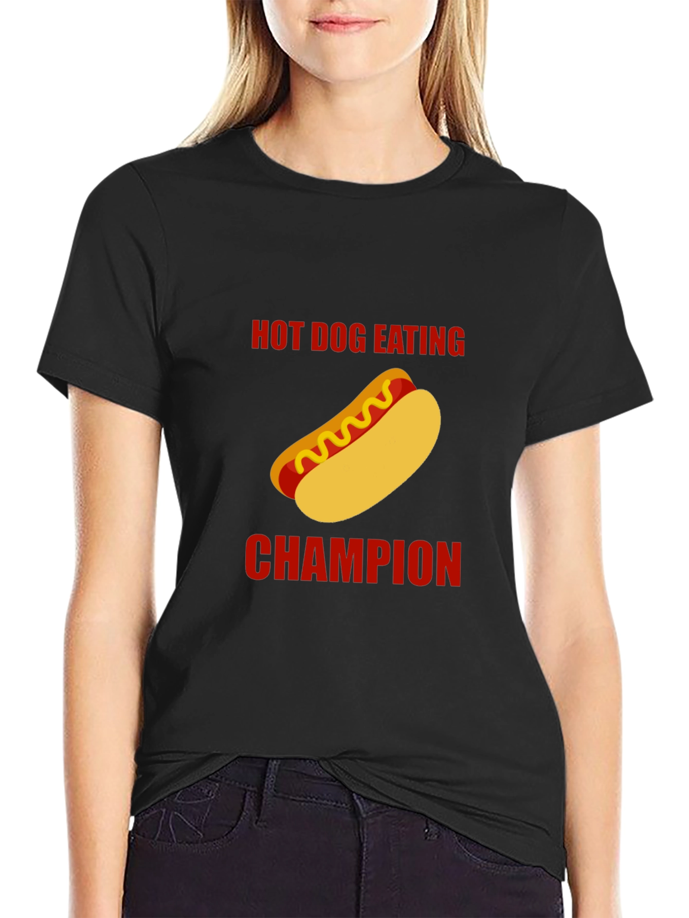Hot Dog Eating Champion Graphic T-Shirt