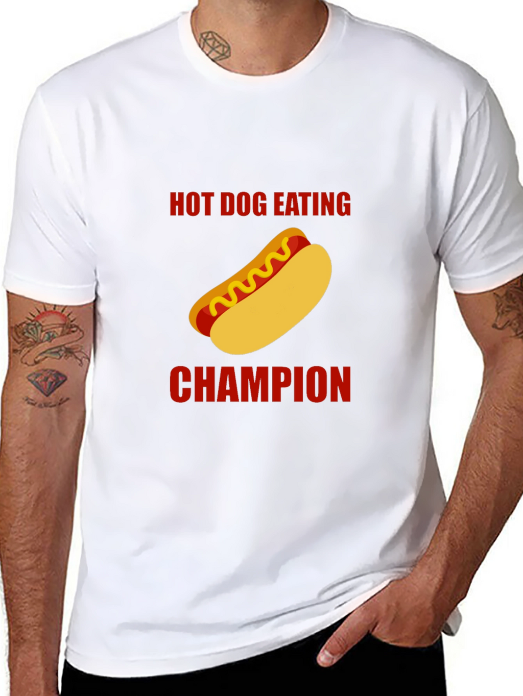 Hot Dog Eating Champion Graphic T-Shirt