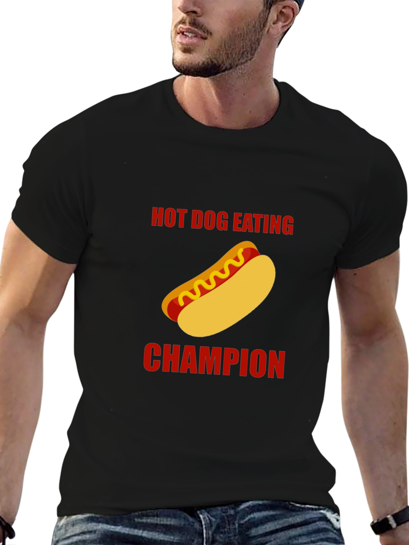 Hot Dog Eating Champion Graphic T-Shirt