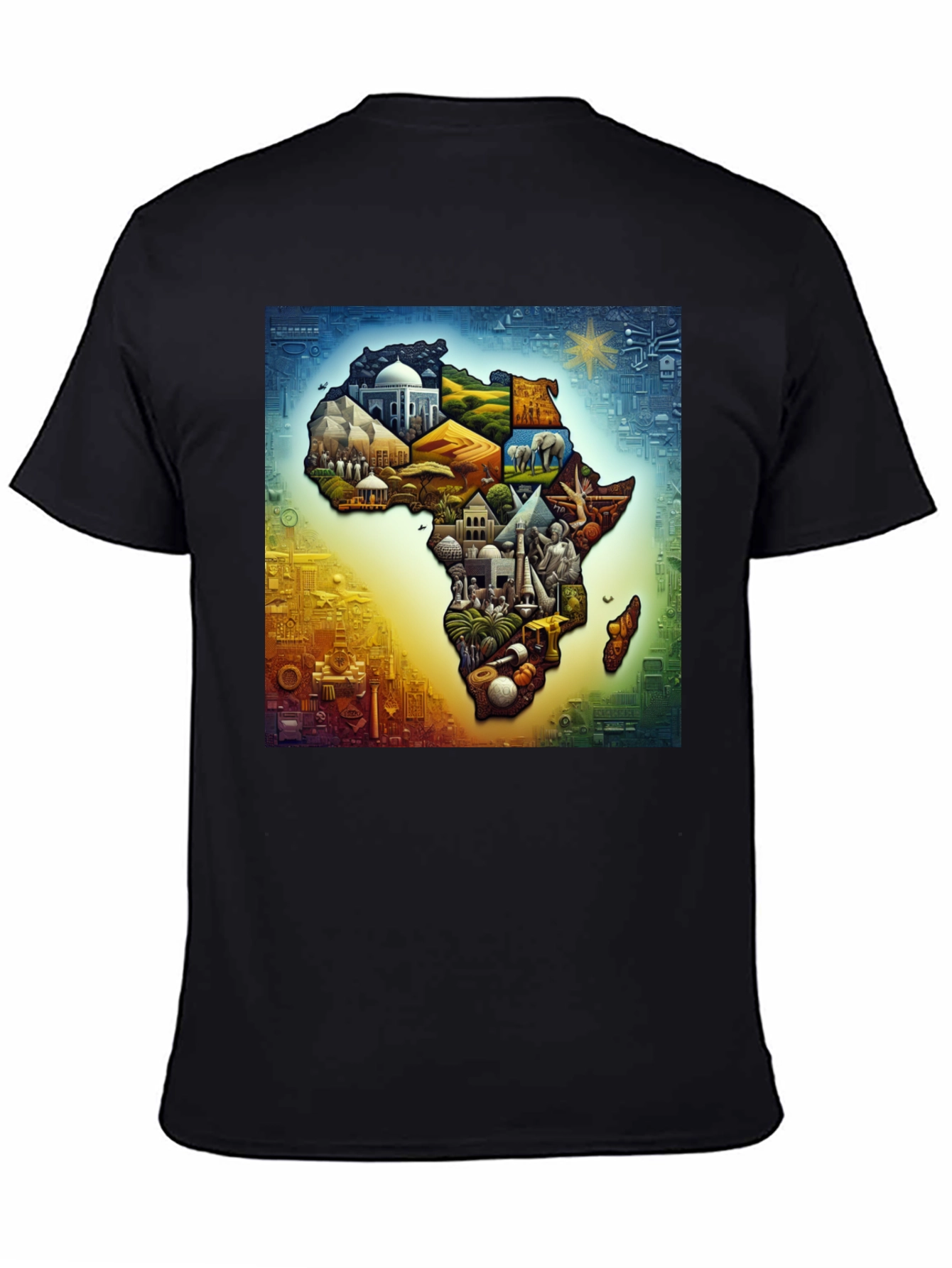 African Continent Landmarks Graphic Tee