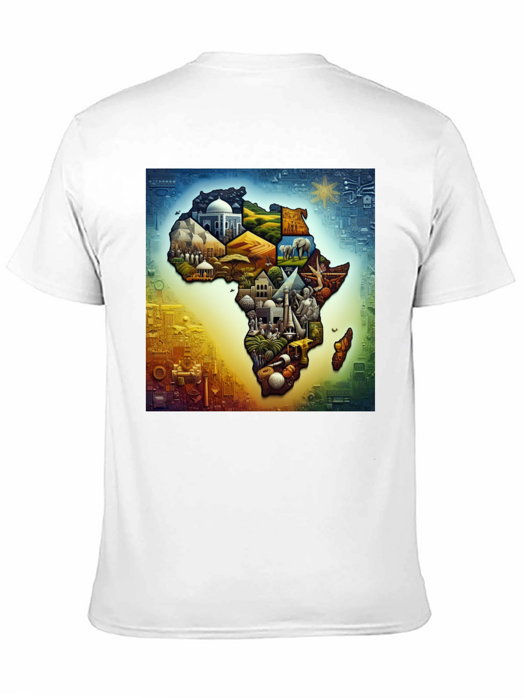 African Continent Landmarks Graphic Tee