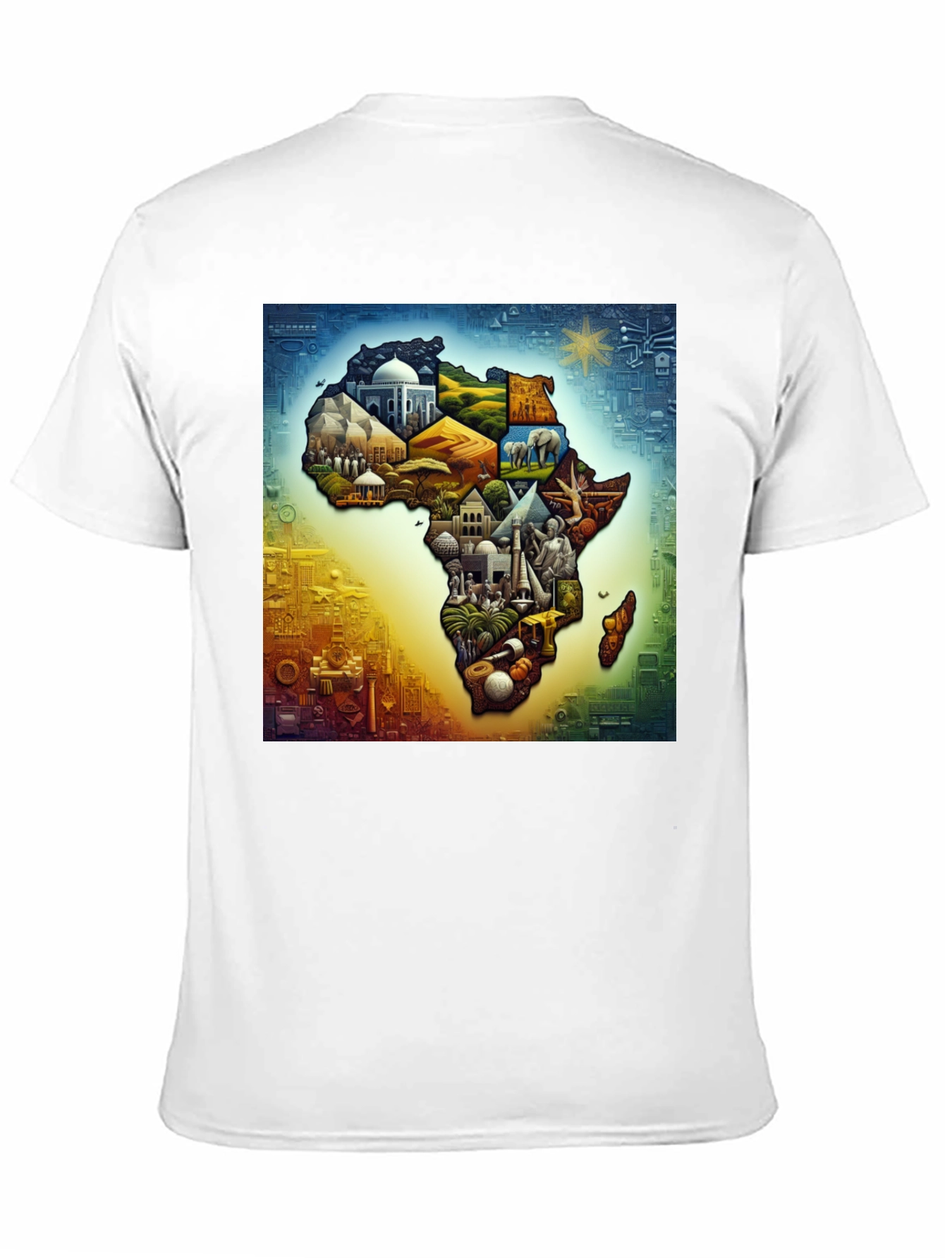 African Continent Landmarks Graphic Tee