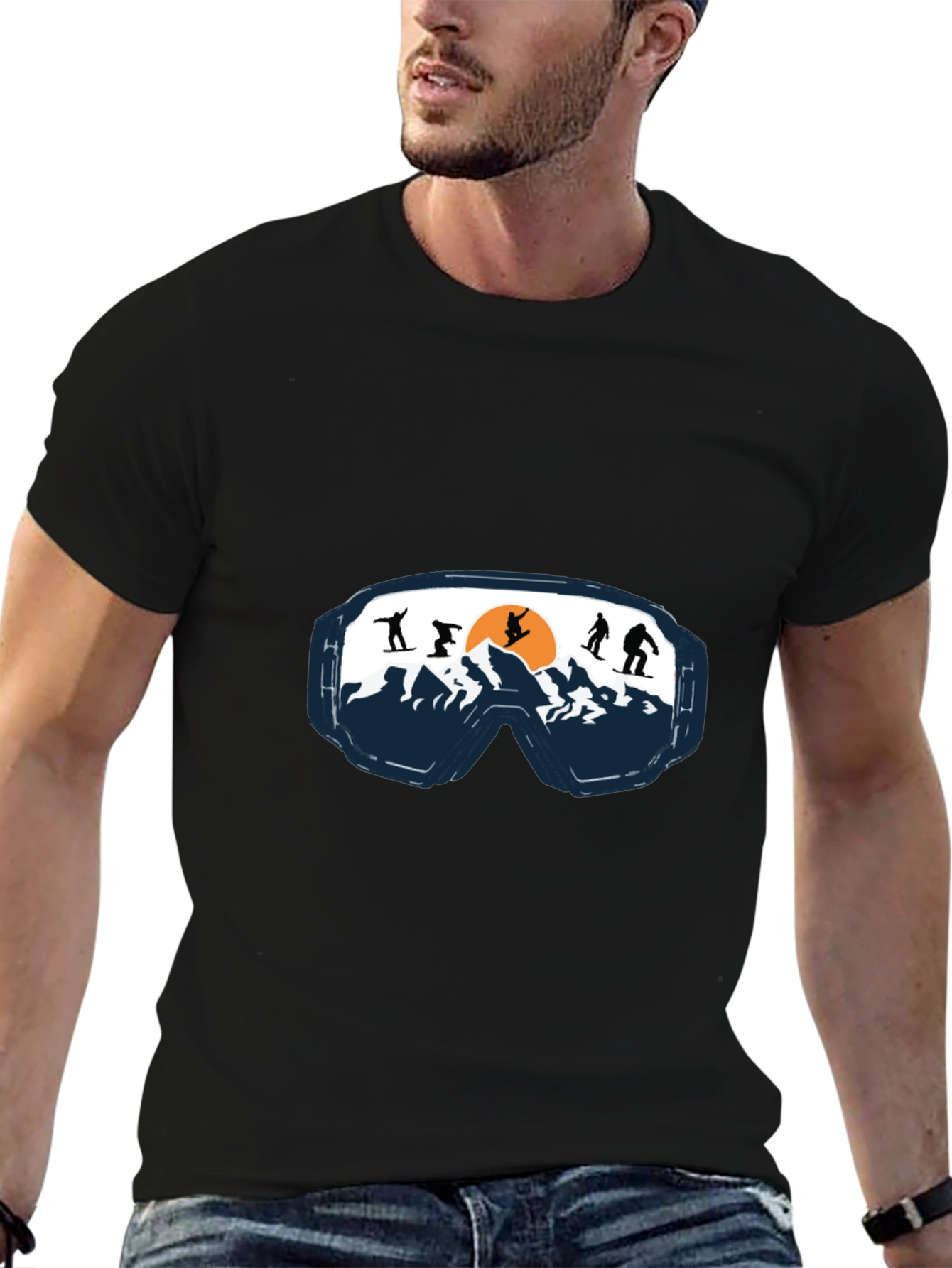Ski Goggles Graphic Tee - Mountain Adventure Shirt