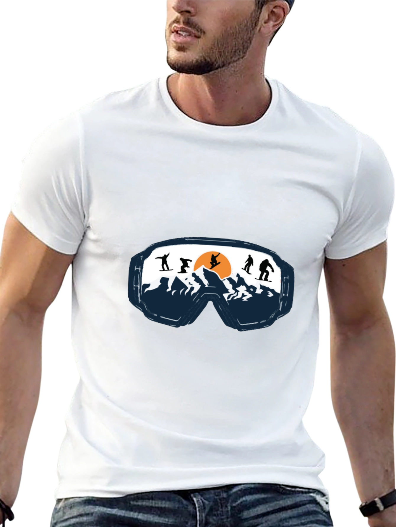 Ski Goggles Graphic Tee - Mountain Adventure Shirt