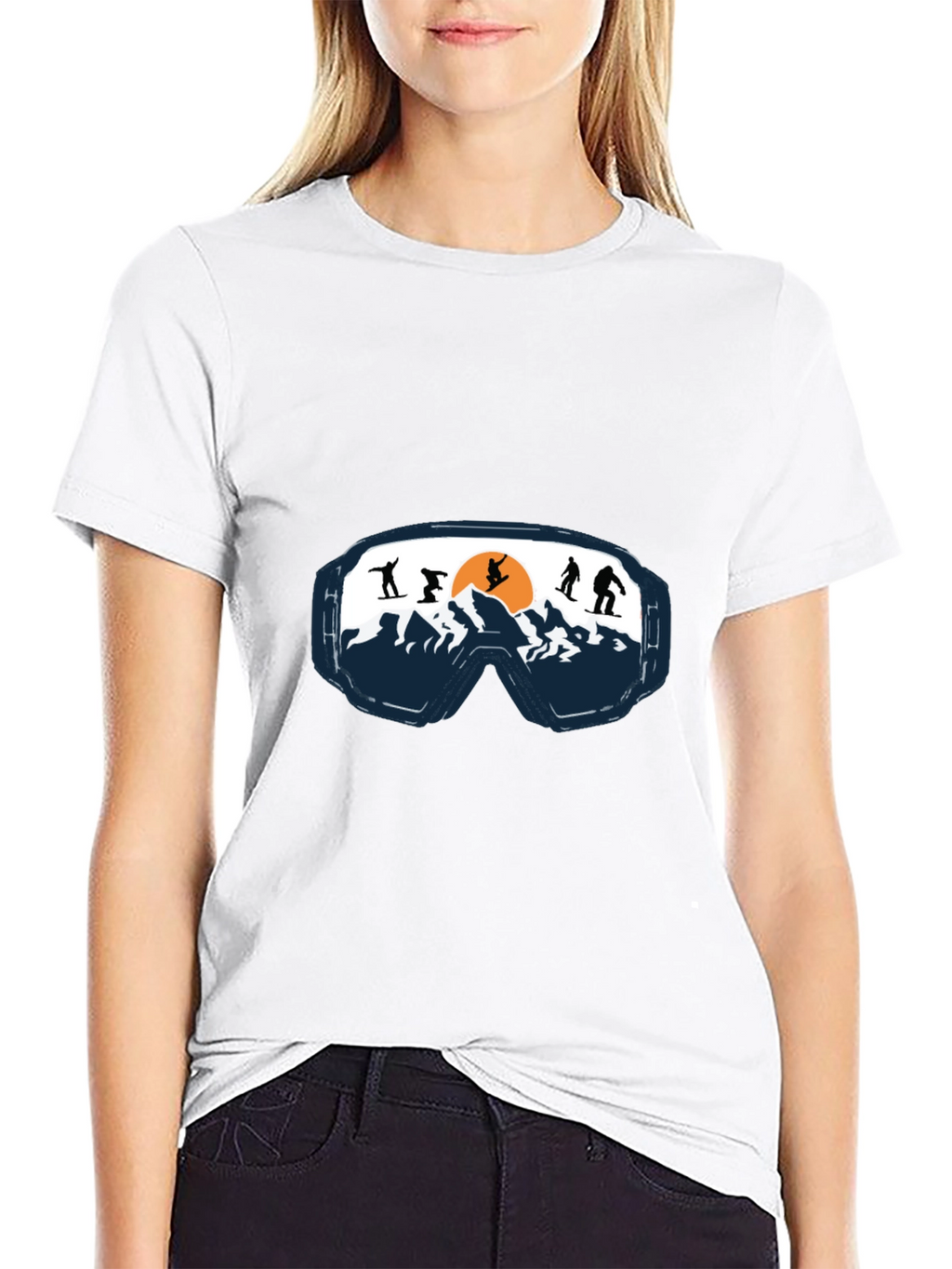 Ski Goggles Graphic Tee - Mountain Adventure Shirt