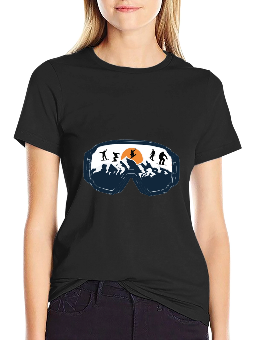 Ski Goggles Graphic Tee - Mountain Adventure Shirt